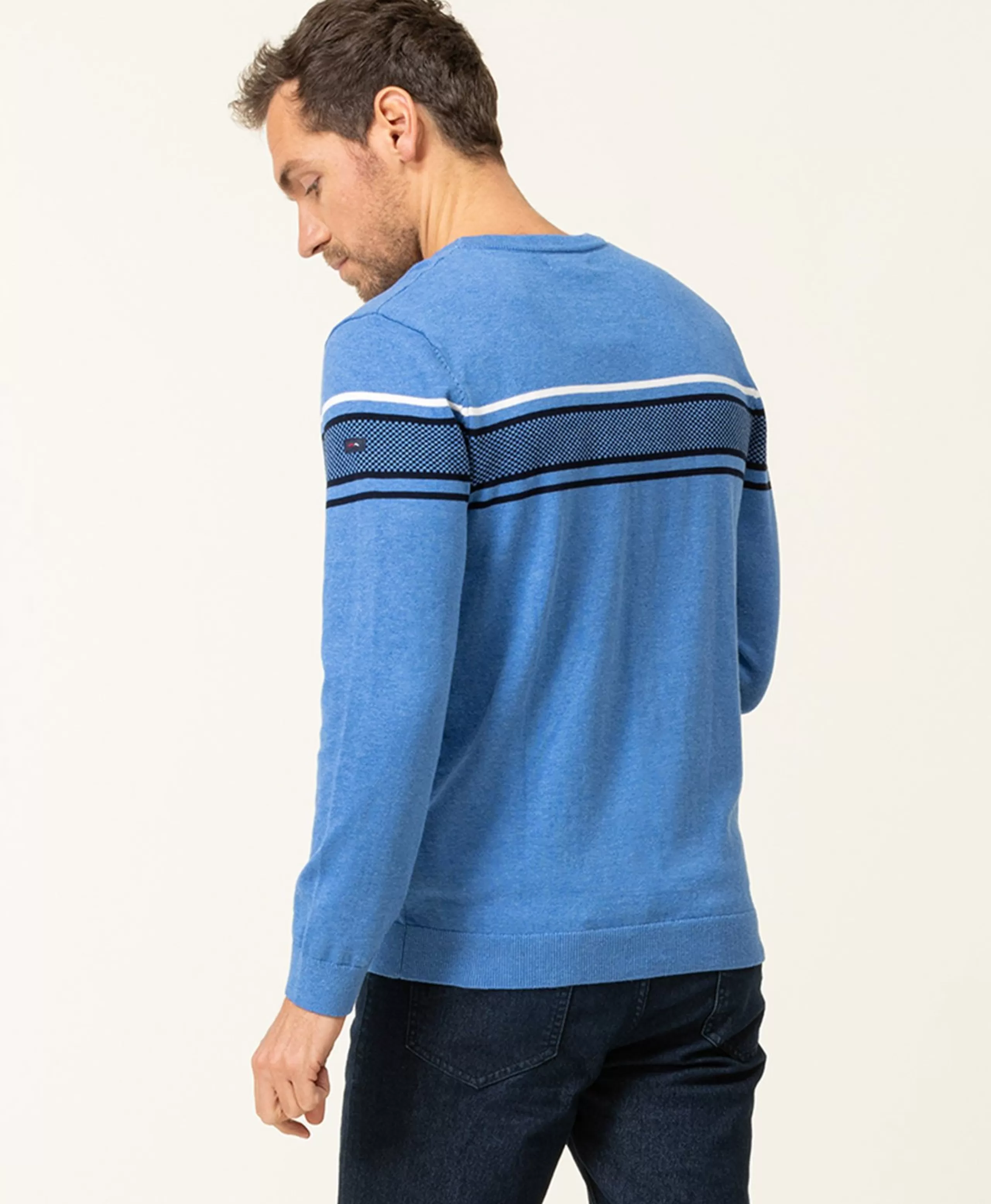PULL BLEU MOYEN KANEN*Terre de Marins Sale