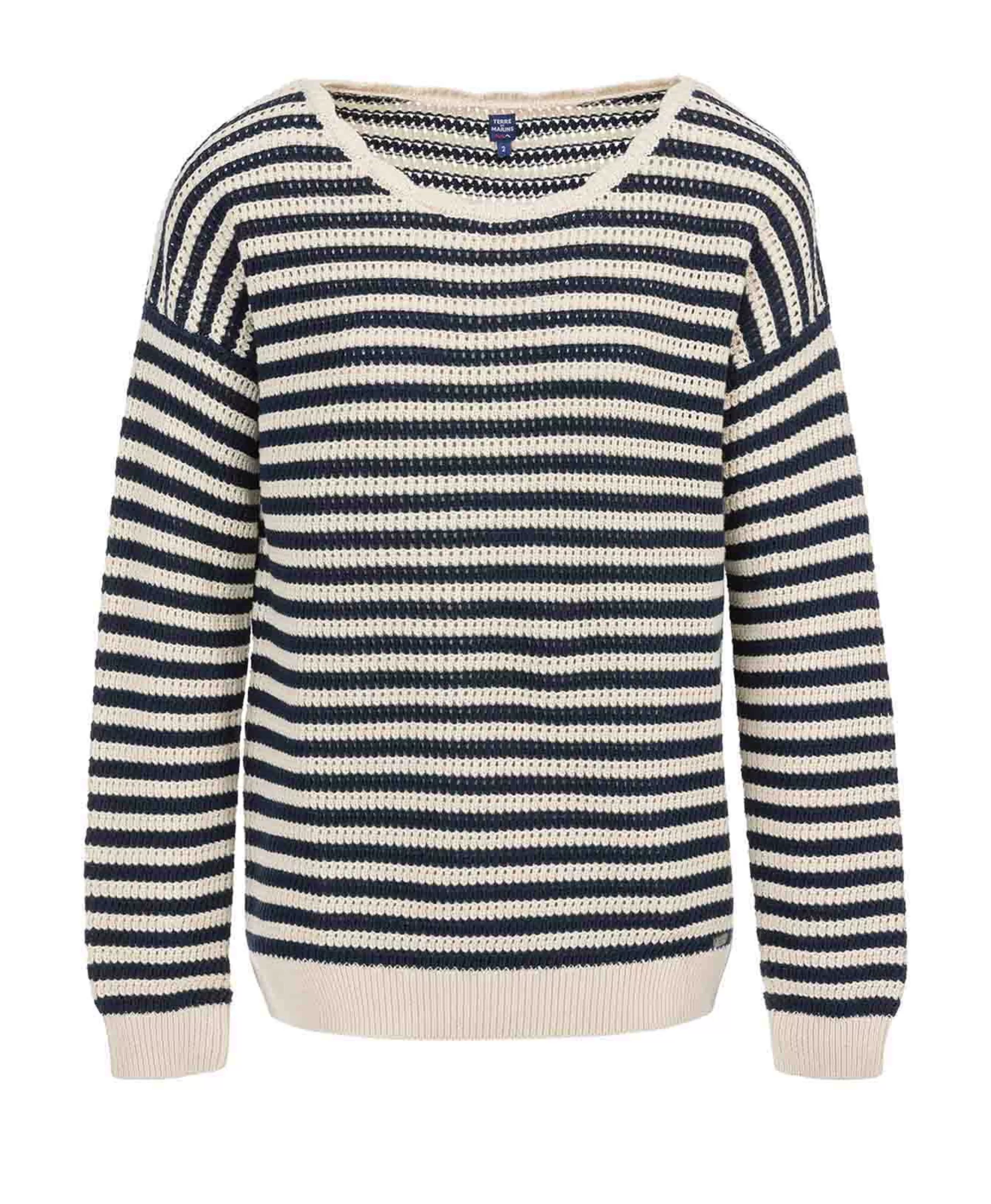 PULL FOND GREGE RAYE INDIGO HASPULL*Terre de Marins Online