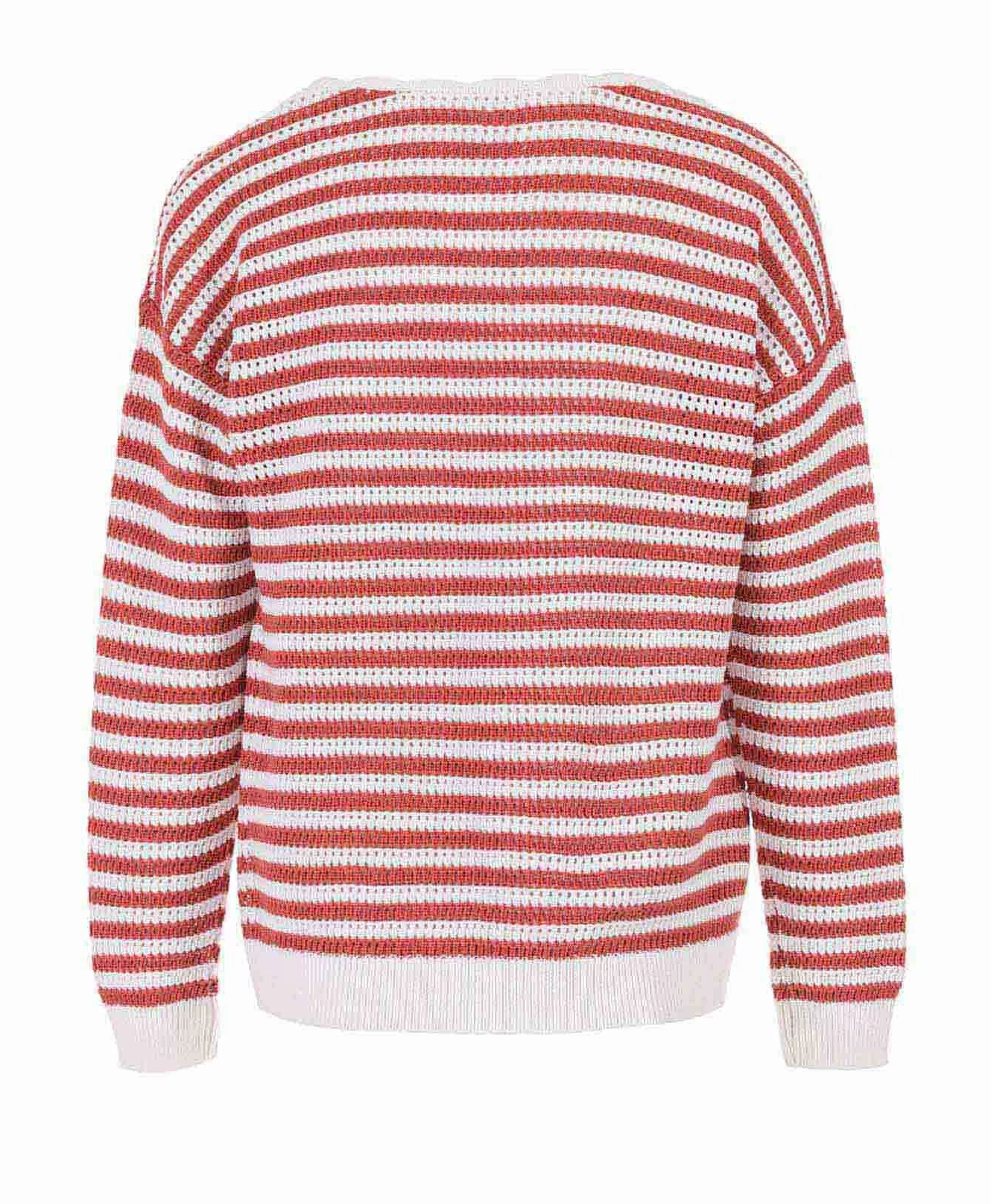 PULL FOND NATUREL RAYE ROSE HASPULL*Terre de Marins Outlet
