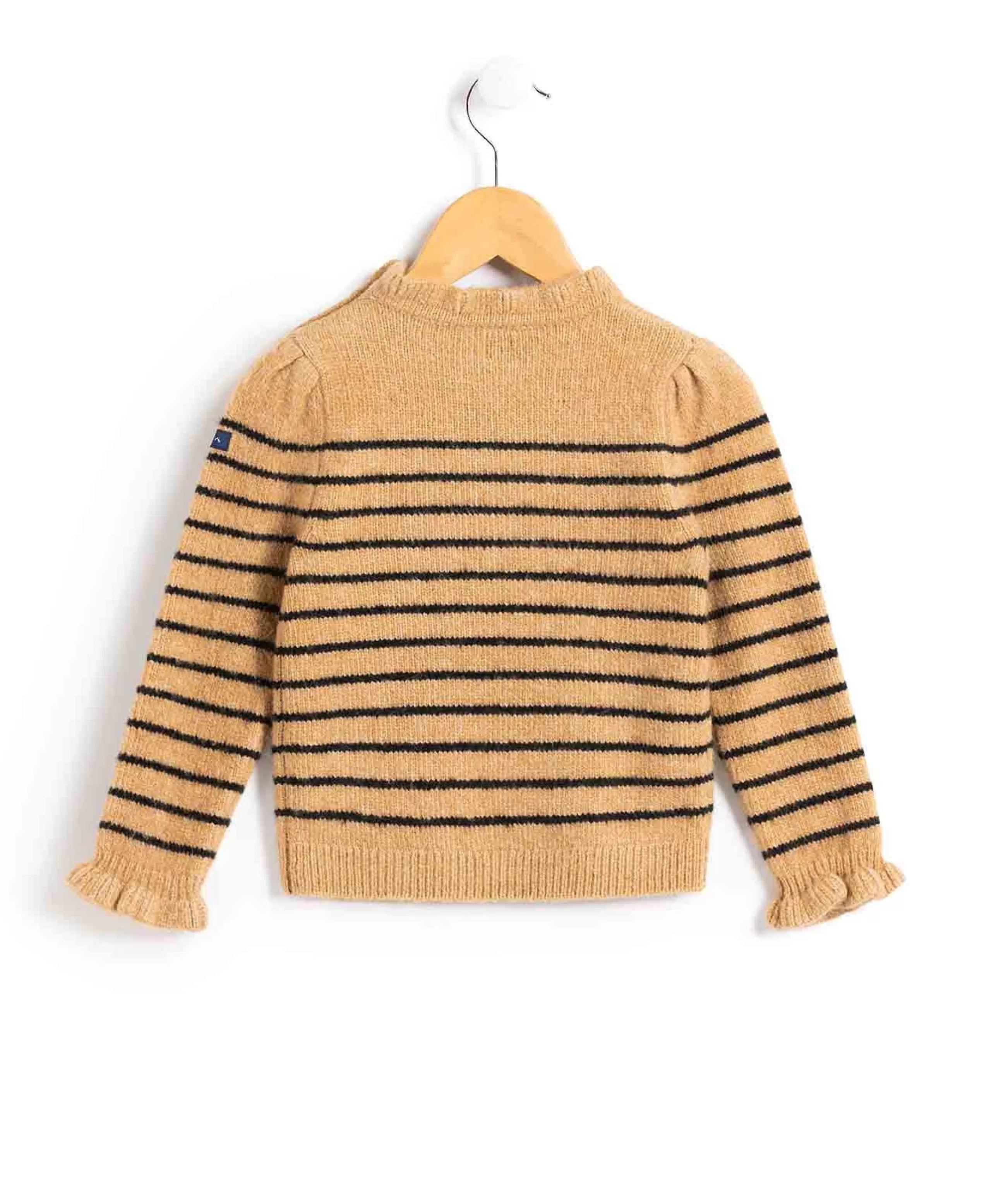 PULL FOND NOISETTE RAYE NOIR KARAMEL*Terre de Marins Cheap