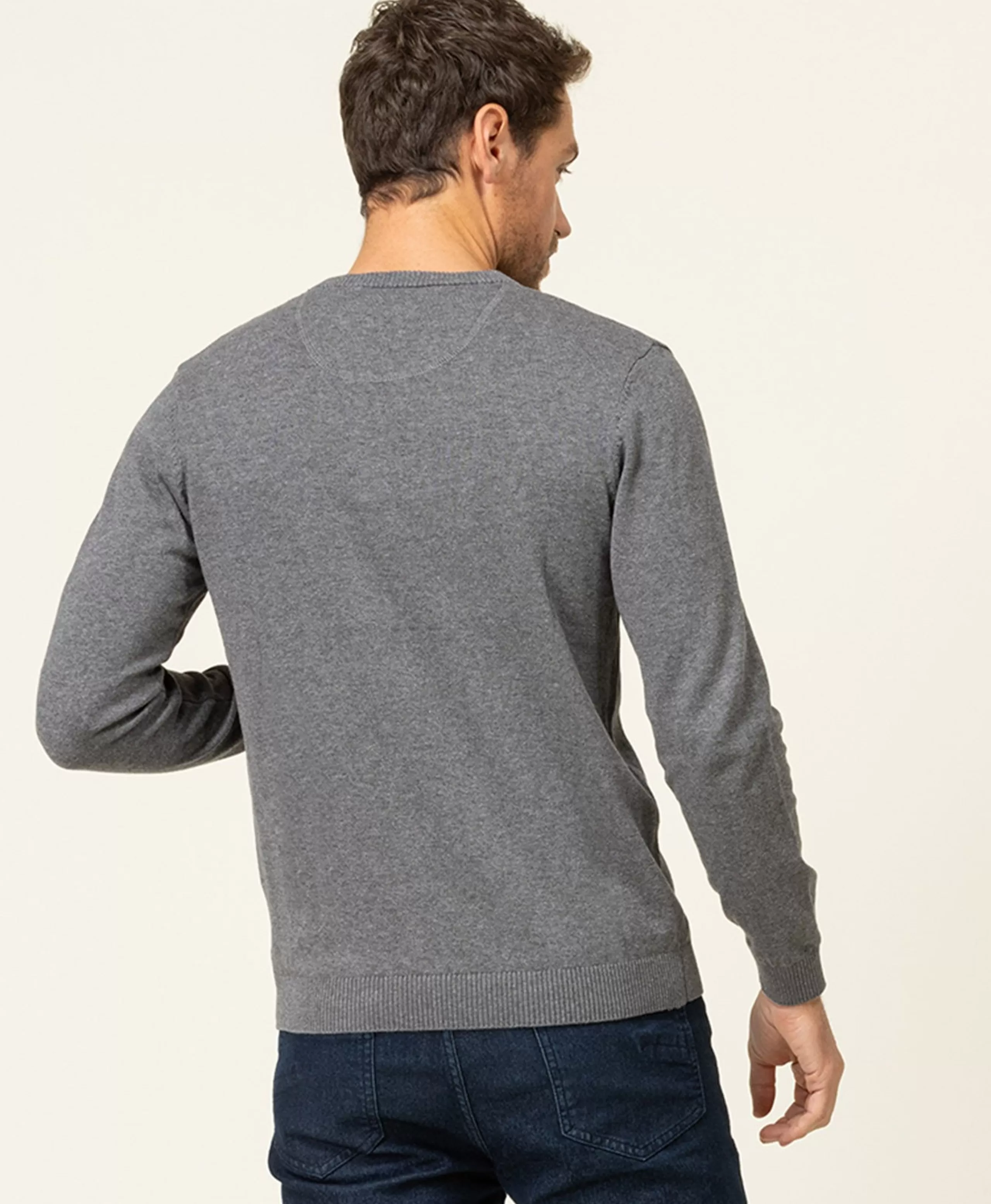 PULL GRIS CHINE FONCE KARIBA*Terre de Marins Flash Sale