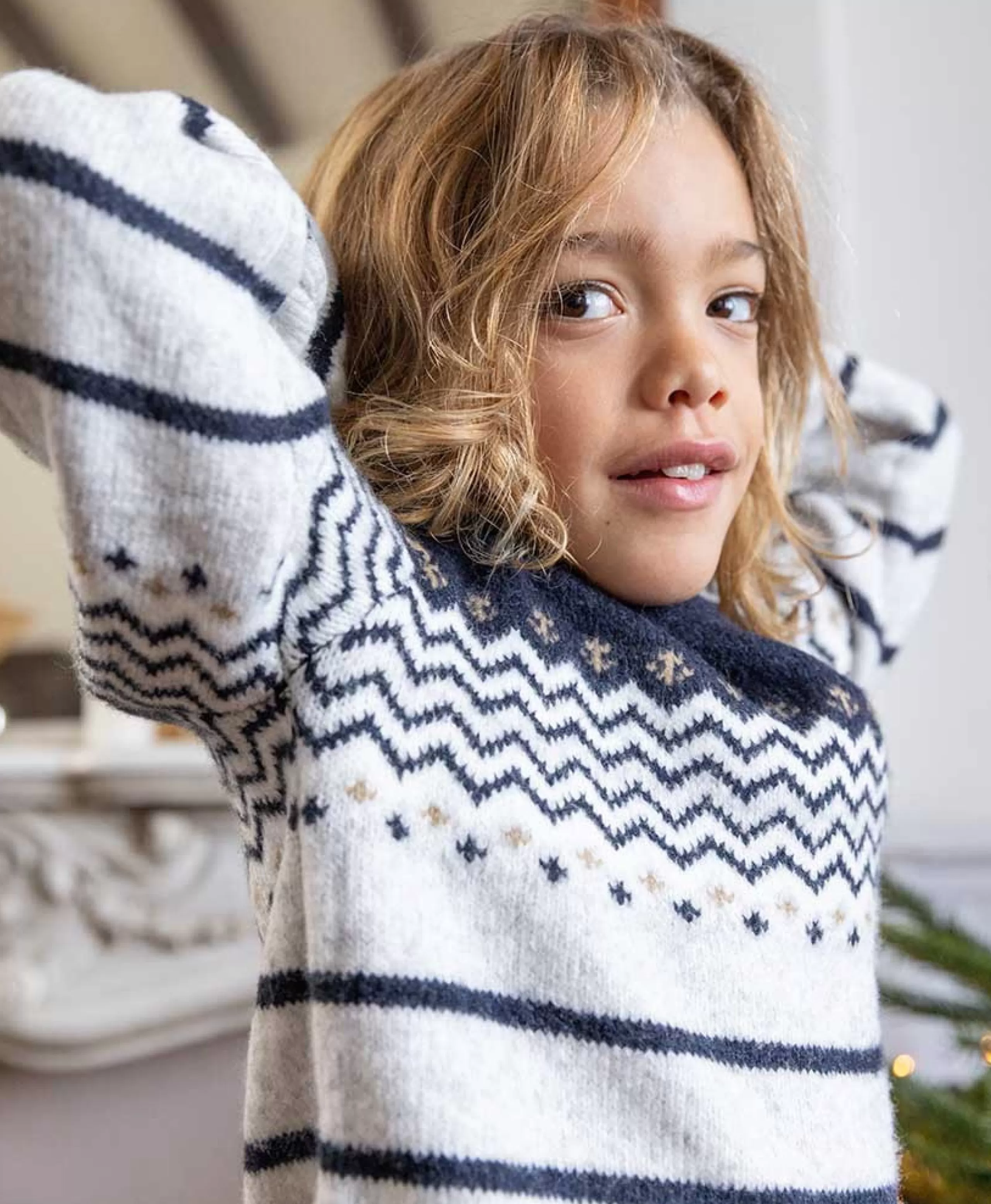 PULL GRIS CHINE PADOK*Terre de Marins Shop
