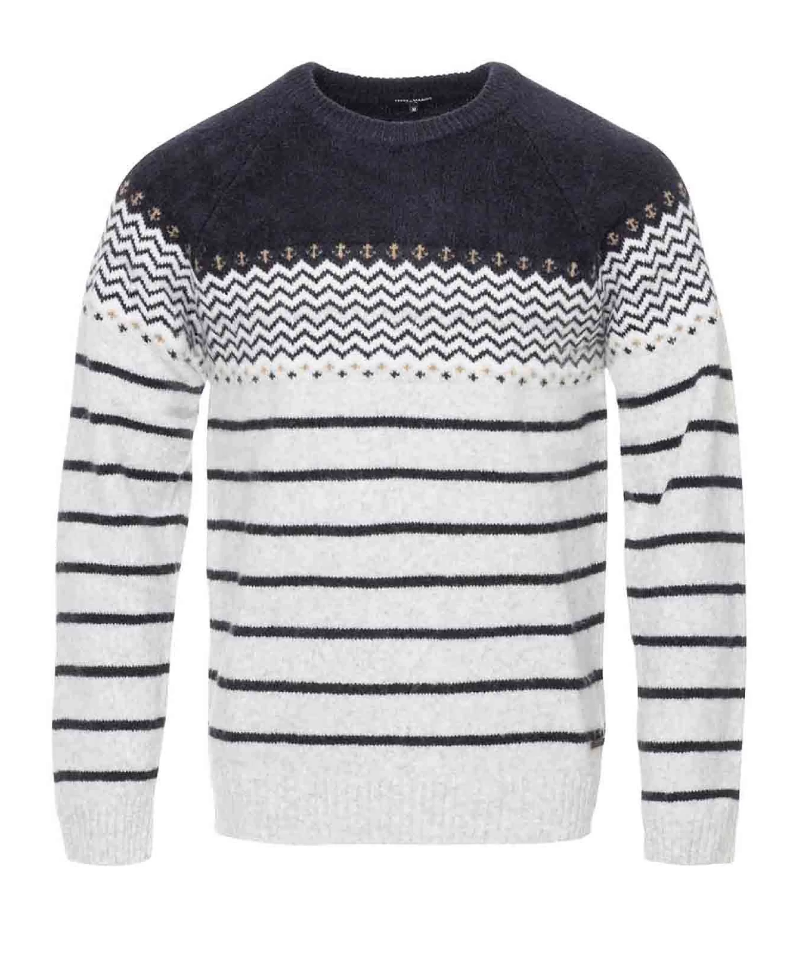 PULL GRIS CHINE POMELIS*Terre de Marins Cheap