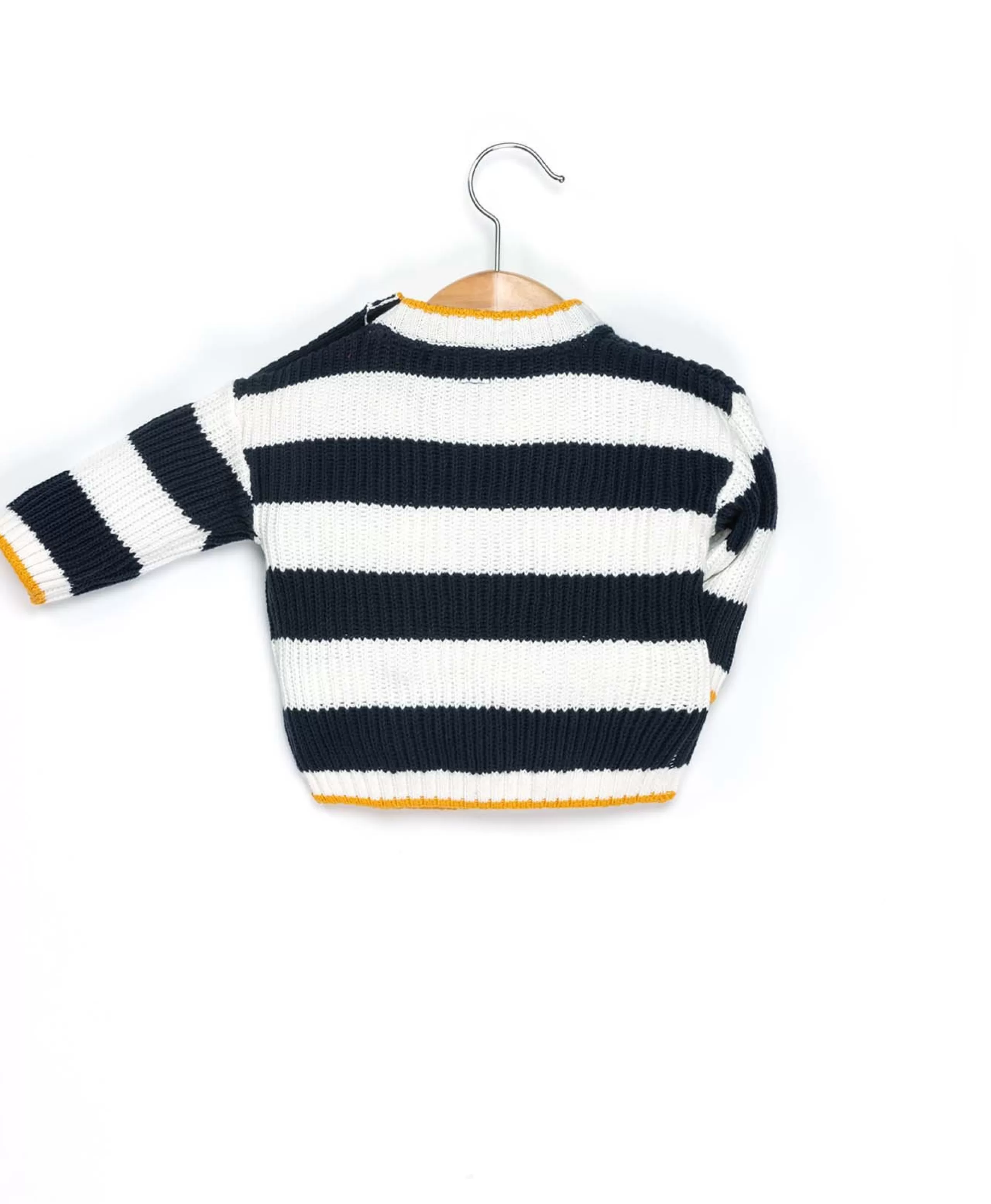 PULL INDIGO/ NATUREL IKAZAI*Terre de Marins Discount