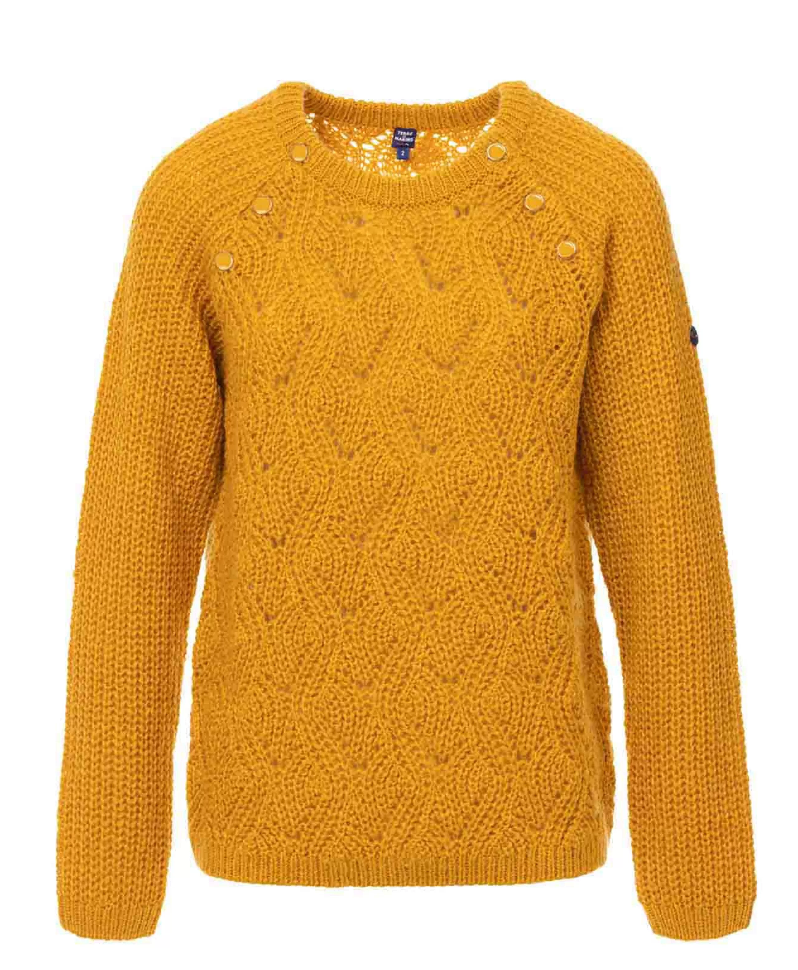 PULL JAUNE OCRE LITAS*Terre de Marins Best