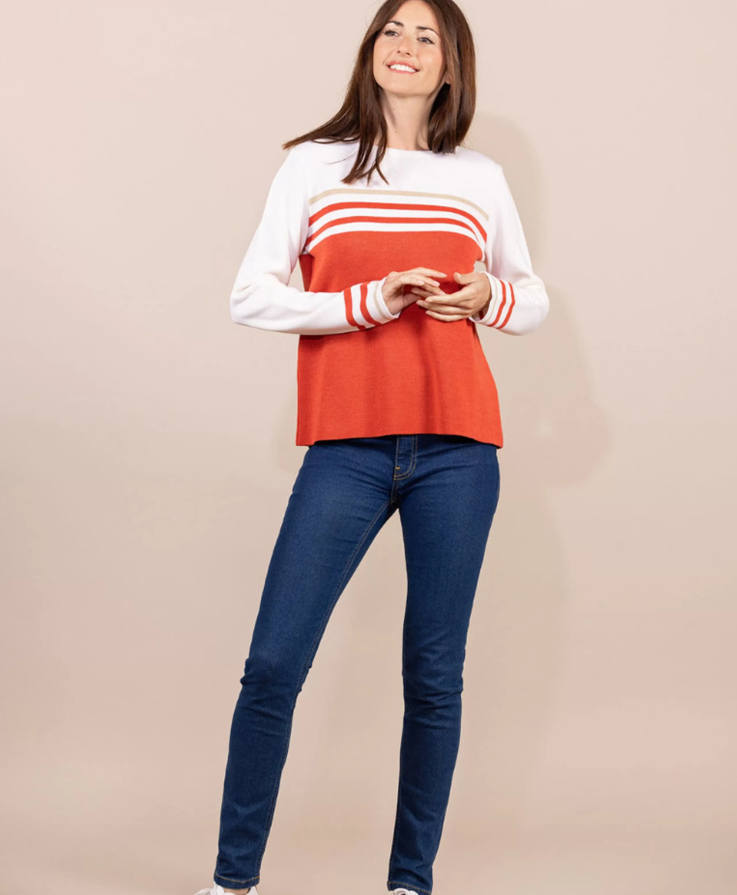 PULL ORANGE KOLETTE*Terre de Marins Shop
