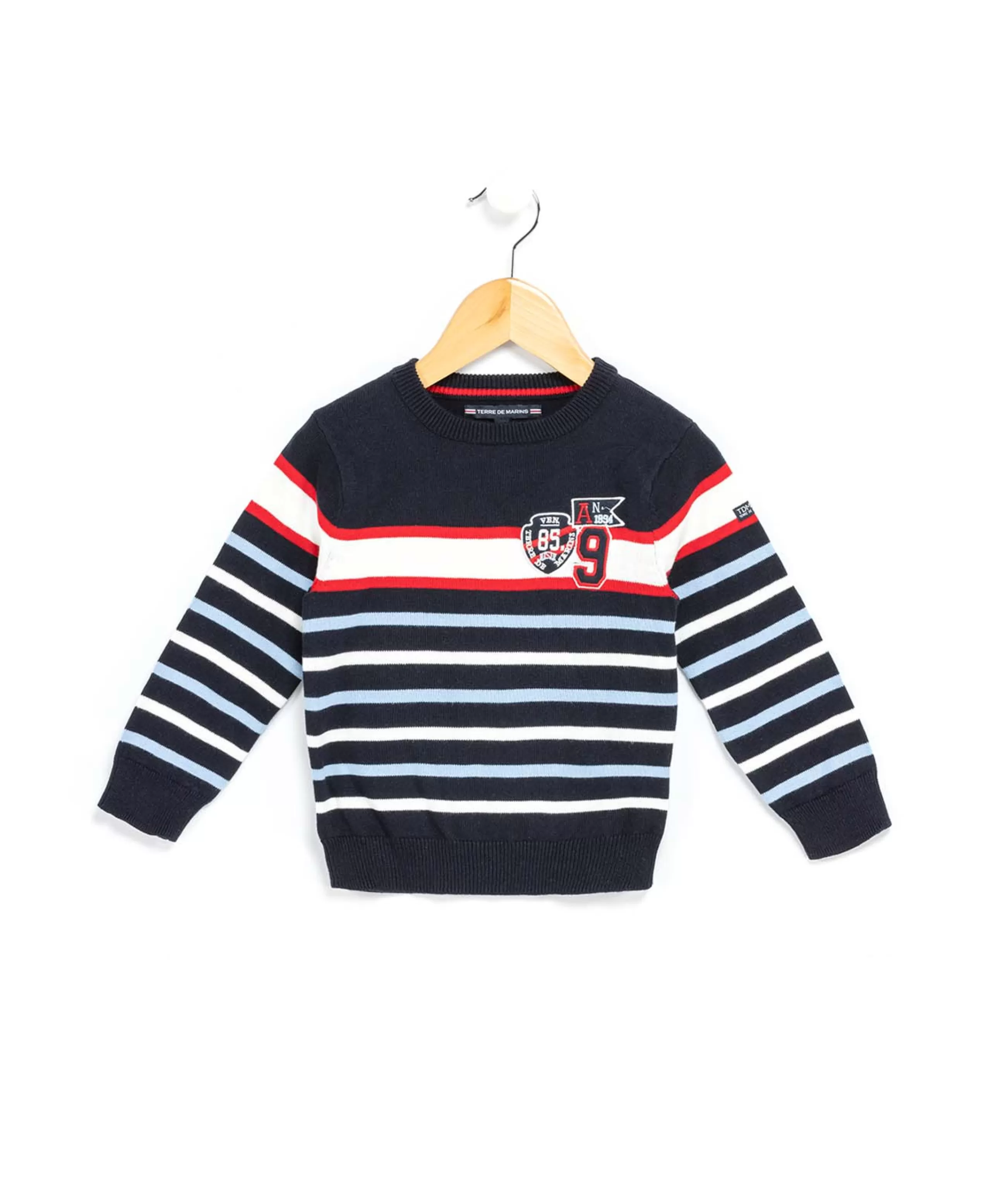 PULL RAYE MULTICOLORE ANTOLIS*Terre de Marins Fashion