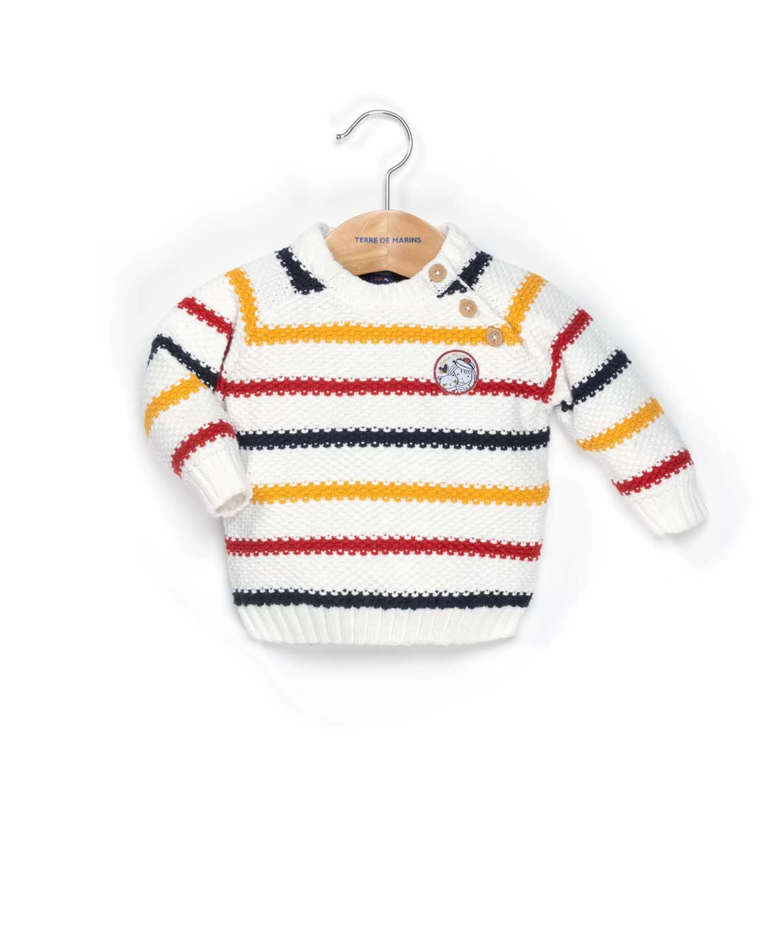 PULL RAYE MULTICOLORE IRADI*Terre de Marins Cheap