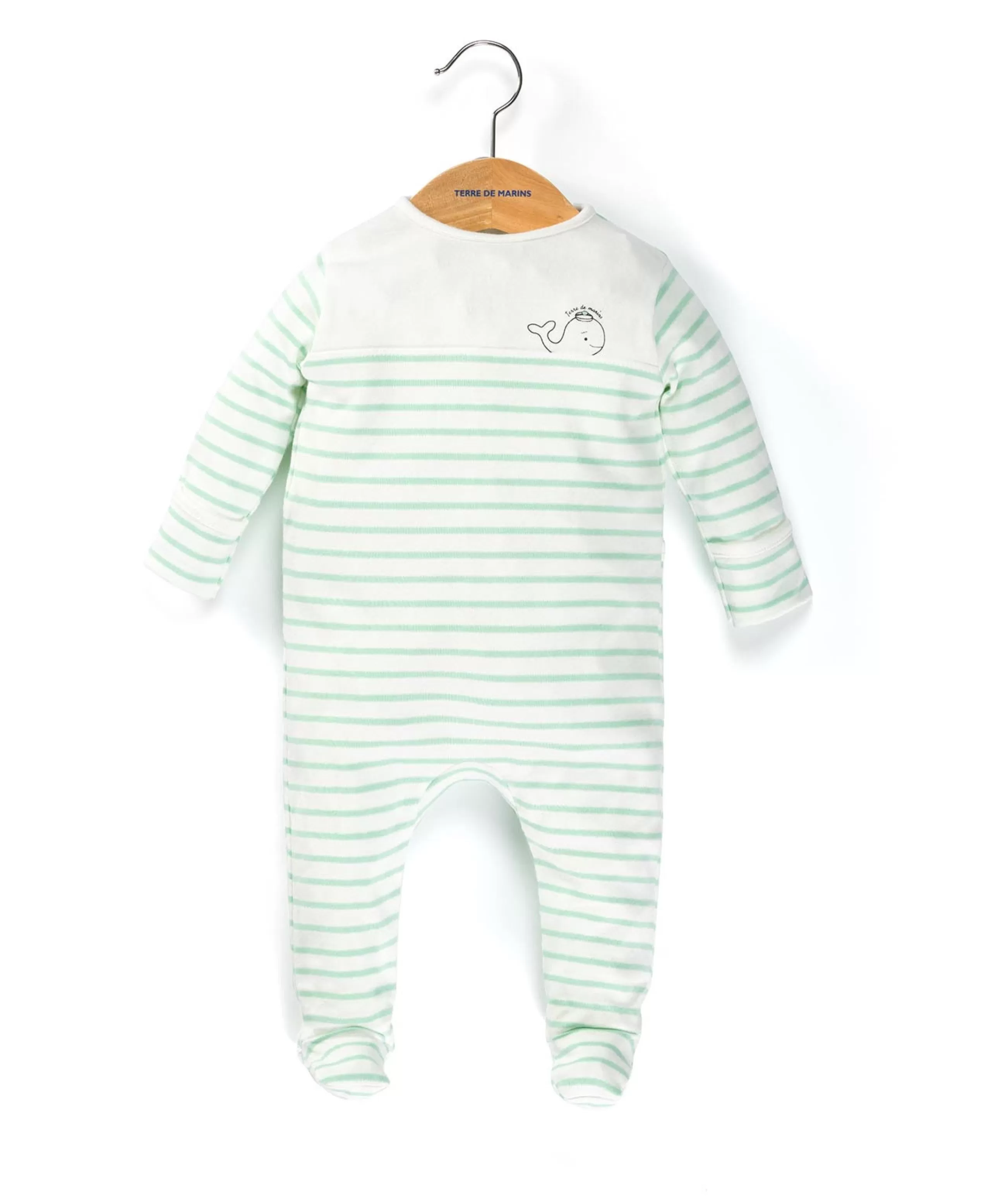PYJAMA FD NATUREL RAYE VERT D'EAU NYJAMA*Terre de Marins Store