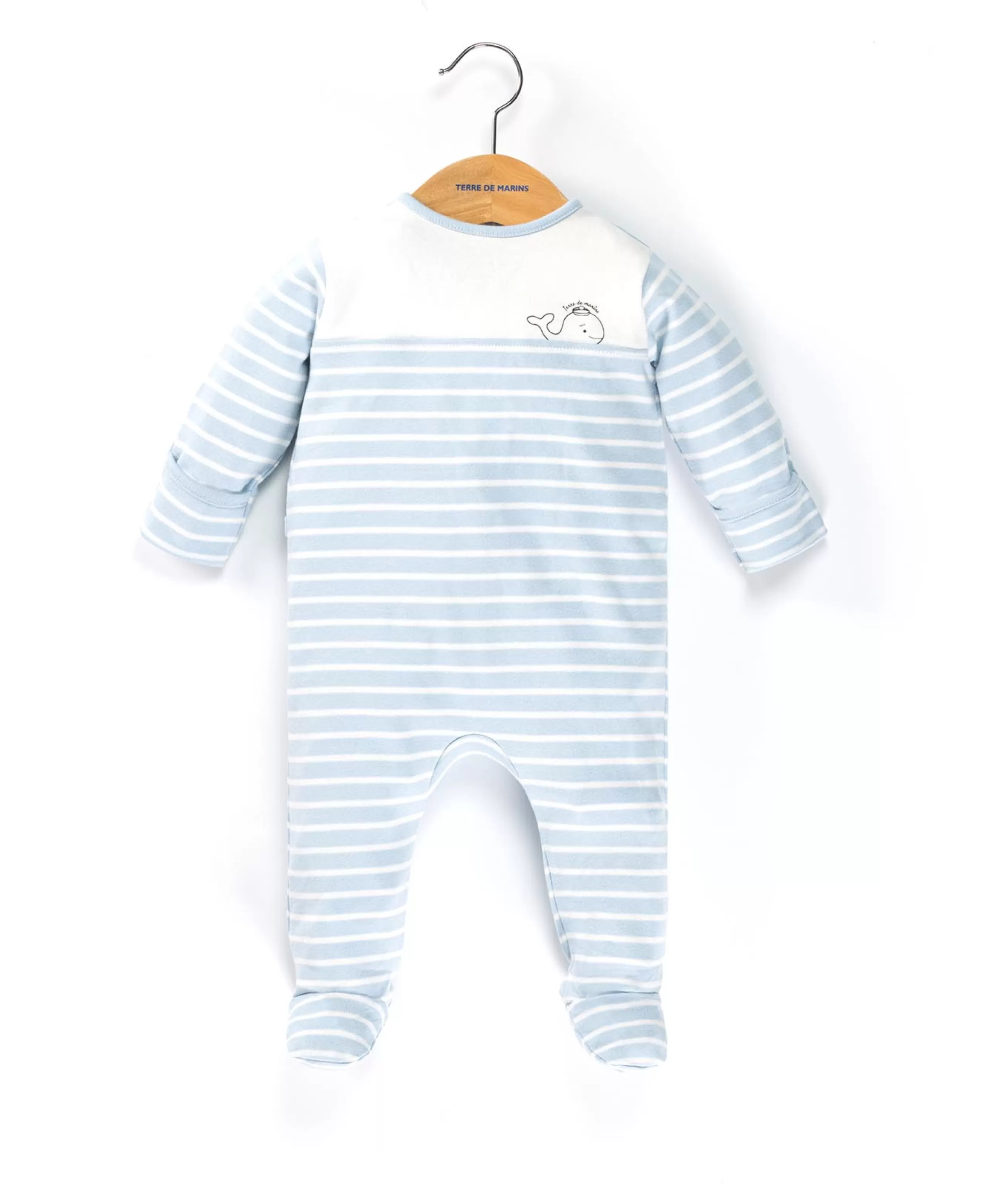 PYJAMA FOND BLEU CIEL RAYE NATUREL NYJAMA*Terre de Marins Shop