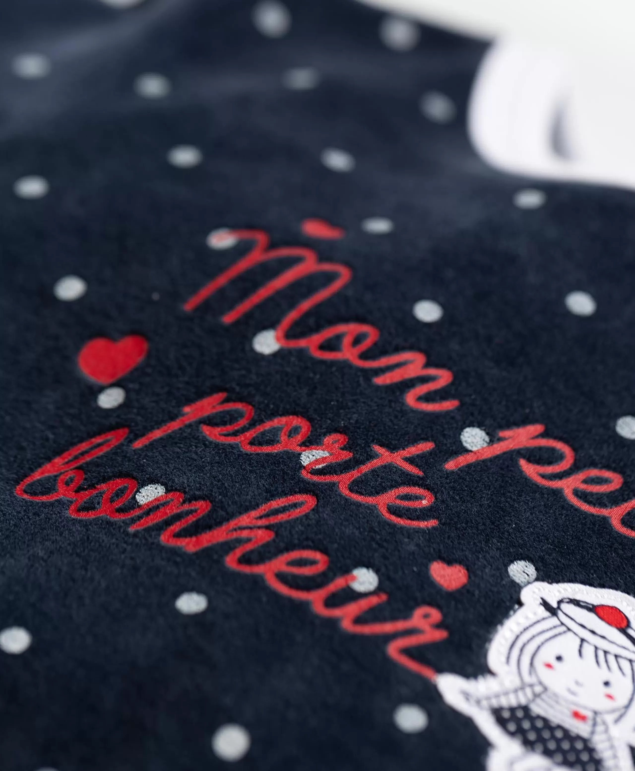 PYJAMA FOND MARINE IMP POIS BLANC PAZANE*Terre de Marins Outlet