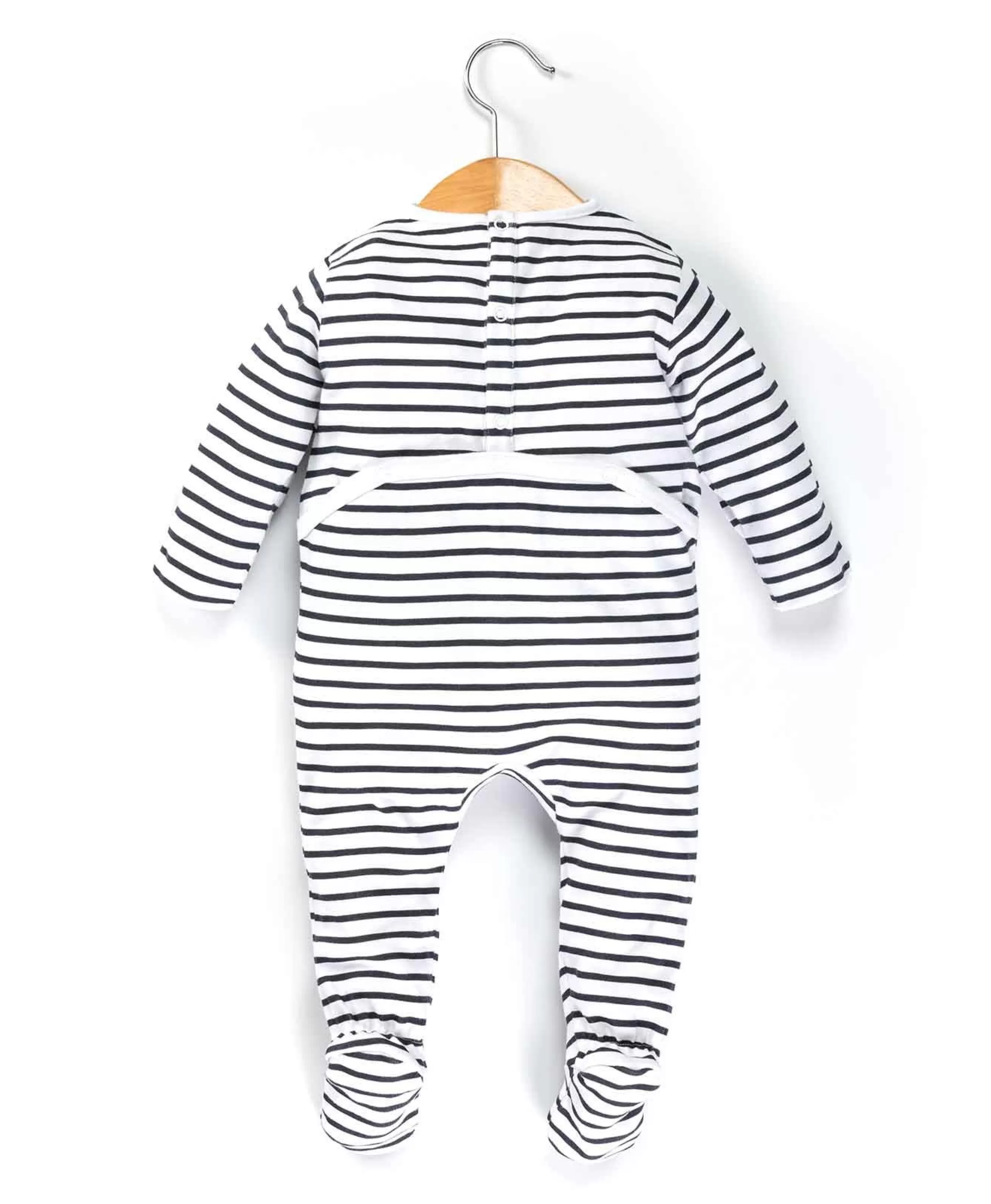 PYJAMA FOND NATUREL RAYE INDIGO NYJAMA*Terre de Marins Online