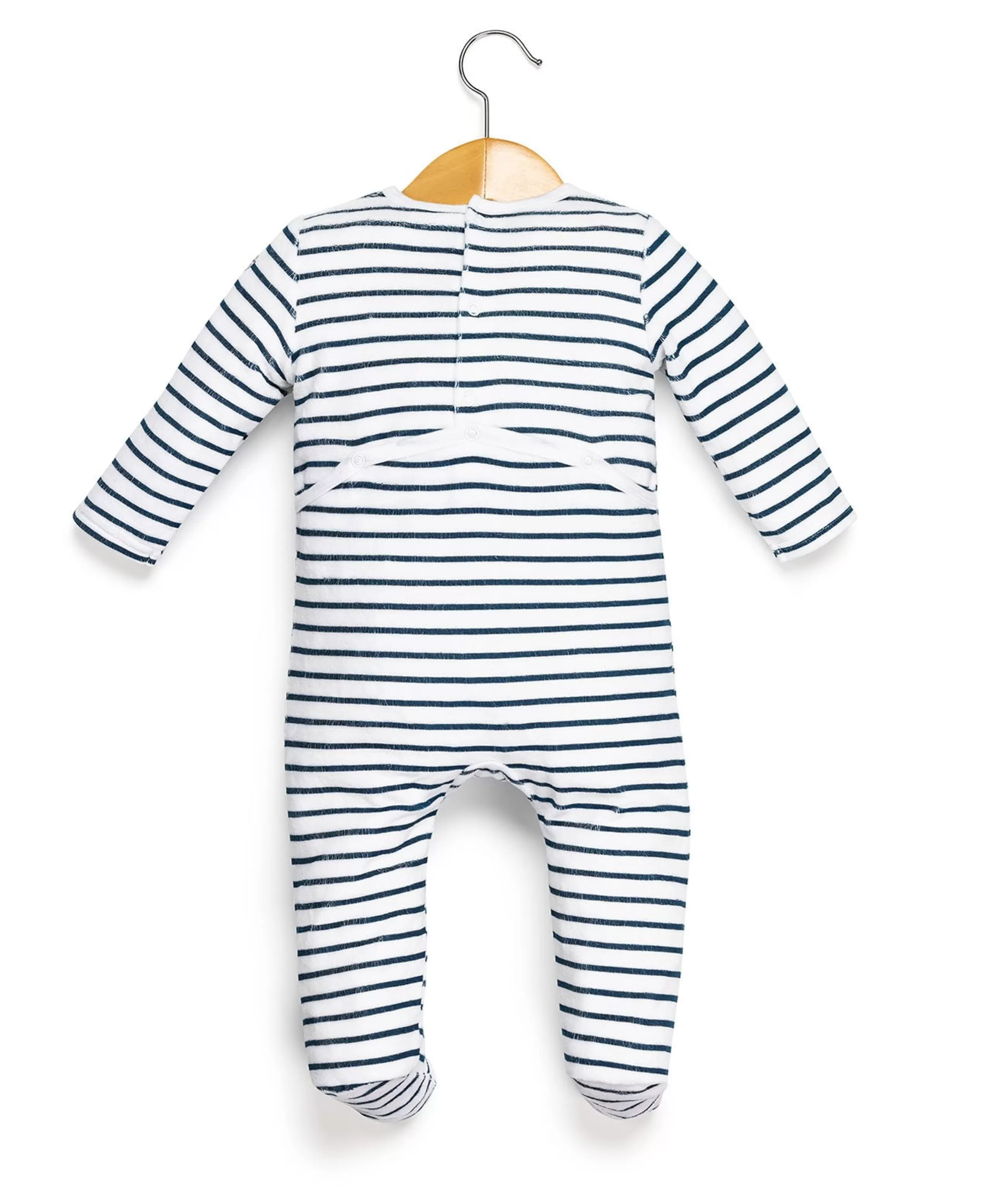 PYJAMA FOND NATUREL RAYE MARINE PANDOR*Terre de Marins Cheap