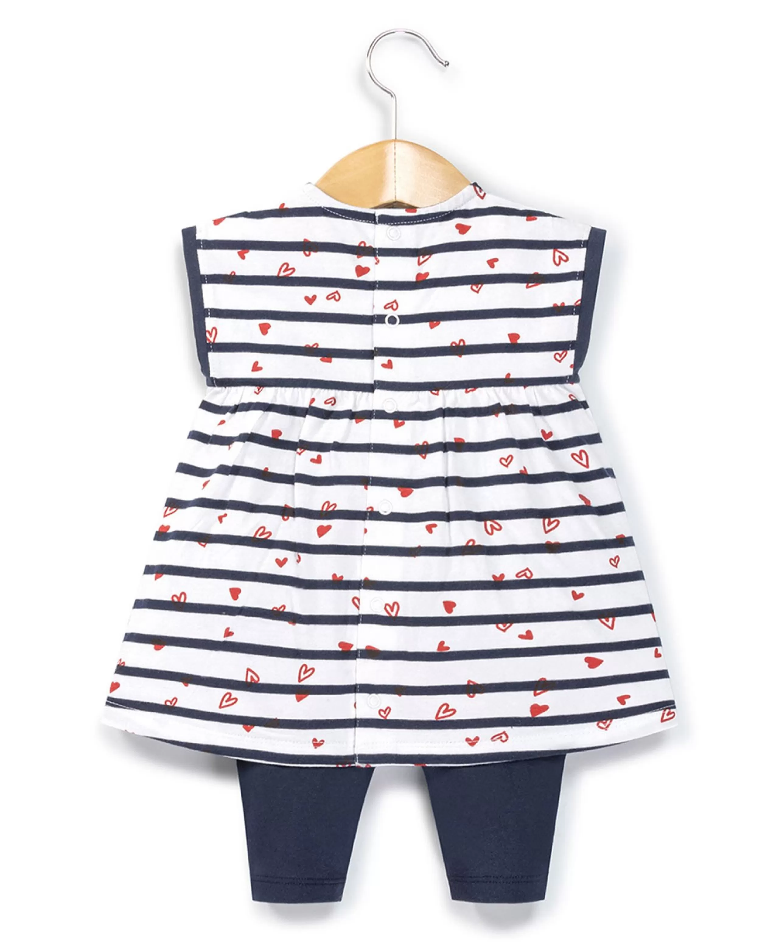 ROBE + BAS FOND BLANC RAYE INDIGO SHADI*Terre de Marins Clearance