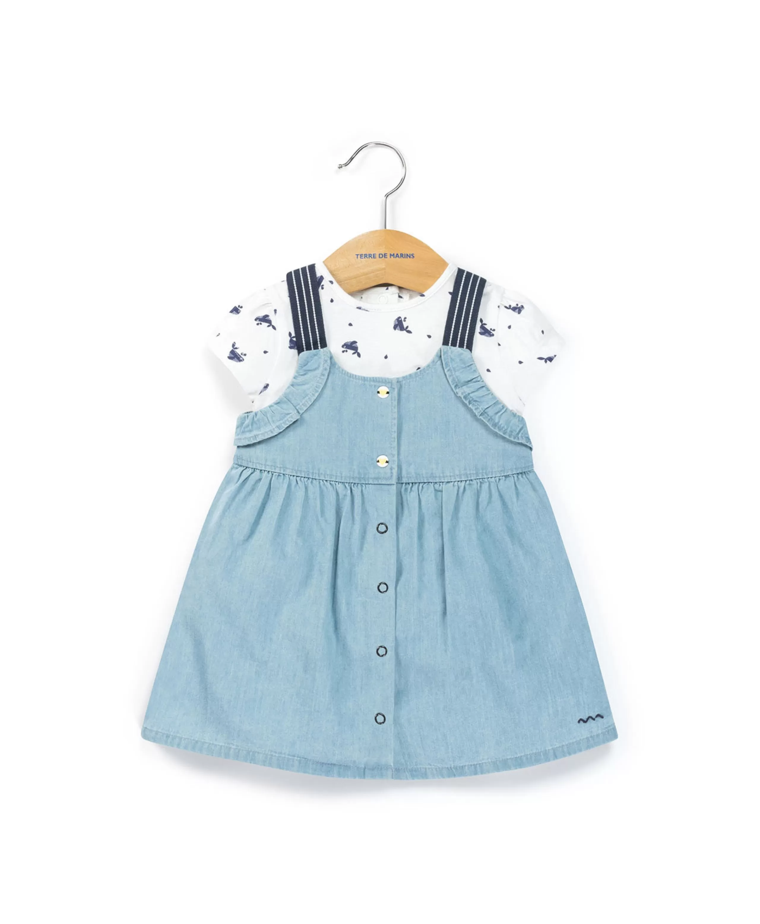 ROBE + HAUT DENIM CLAIR ROBY*Terre de Marins Store