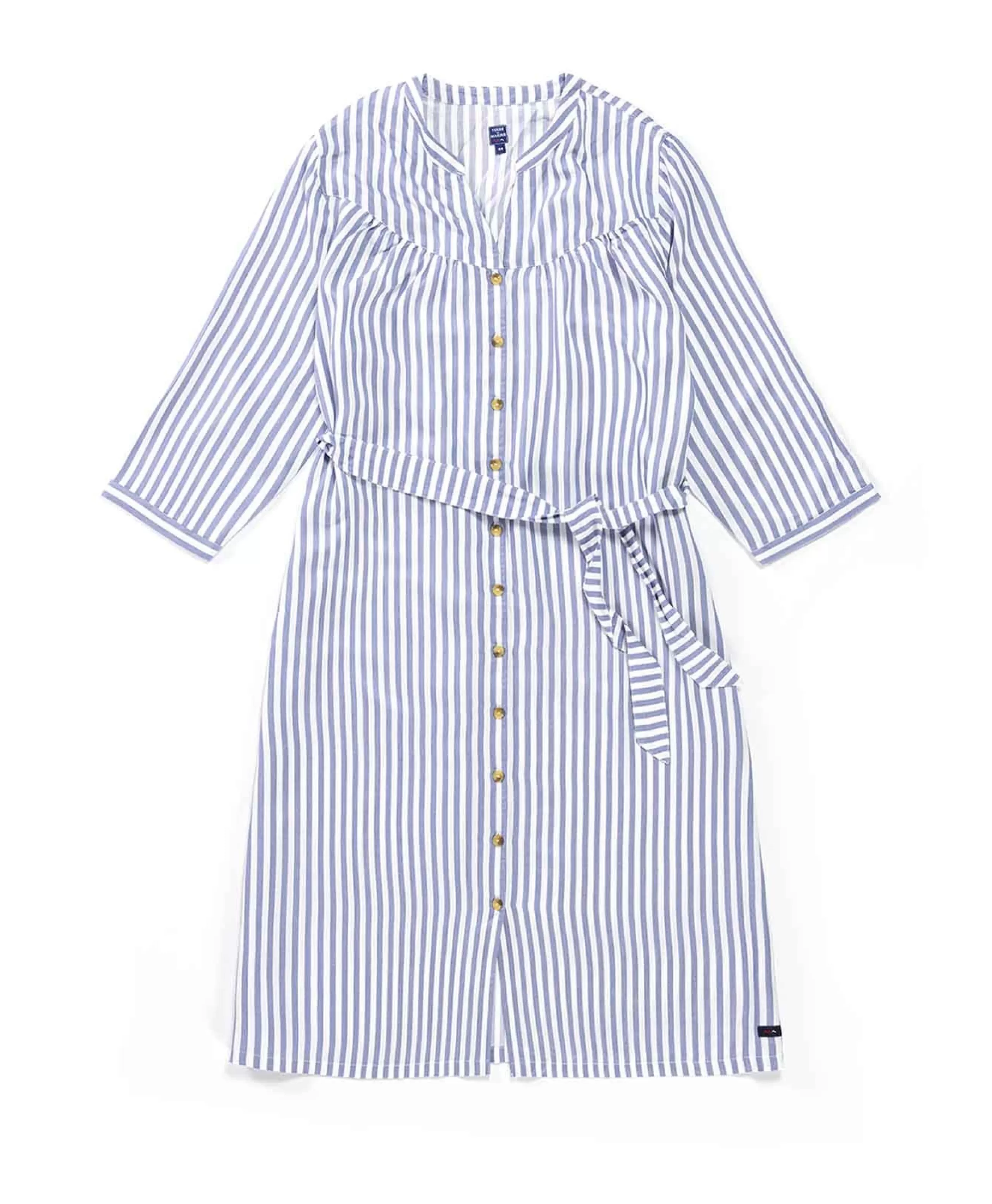 ROBE ML RAYE BLANC / BLEU PAMCONY*Terre de Marins New