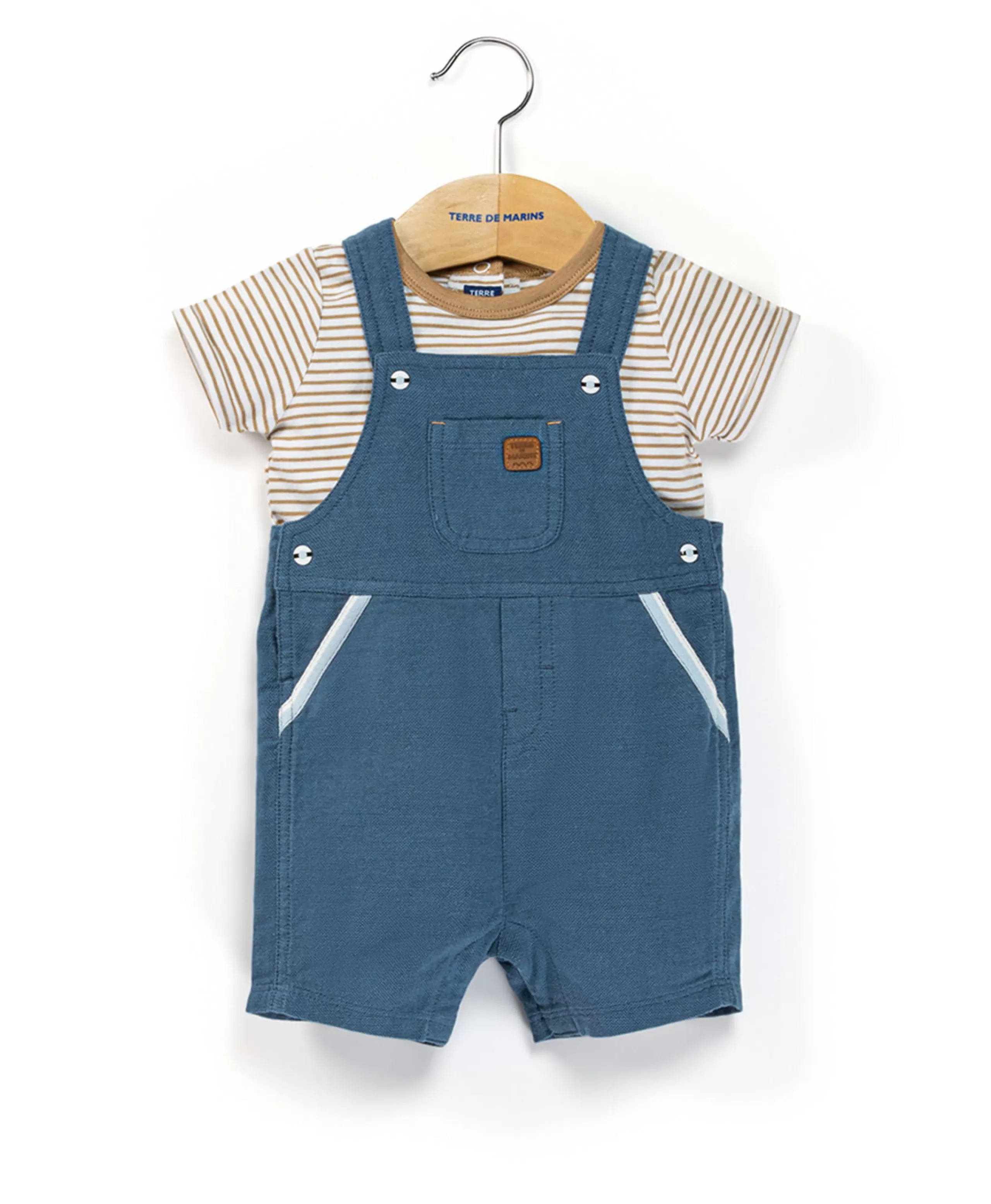 SALOPETTE COURTE + HAUT BLEU BLANCHI CHALON*Terre de Marins Online