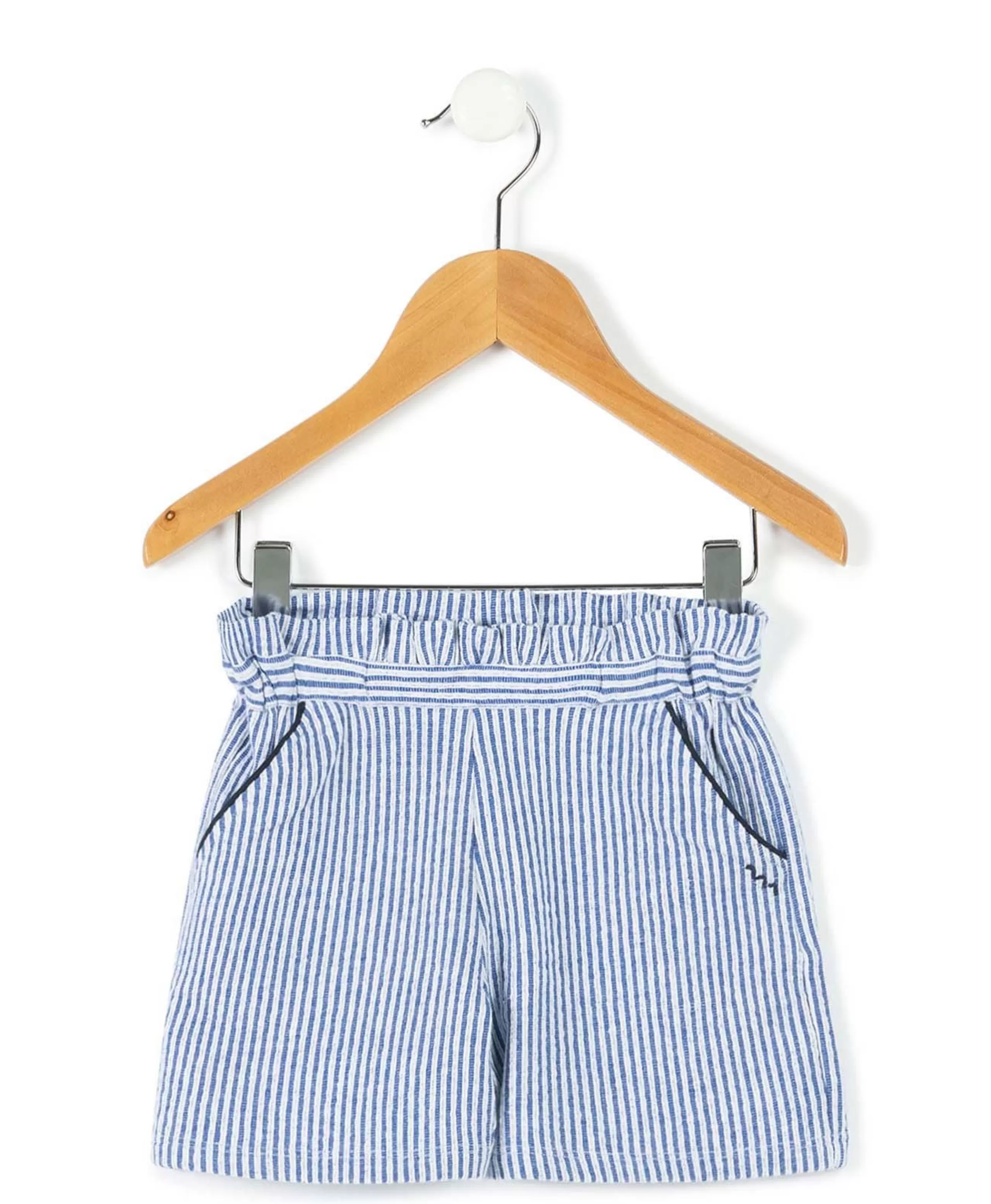 SHORT RAYE BLANC / BLEU QUESSIE*Terre de Marins Sale