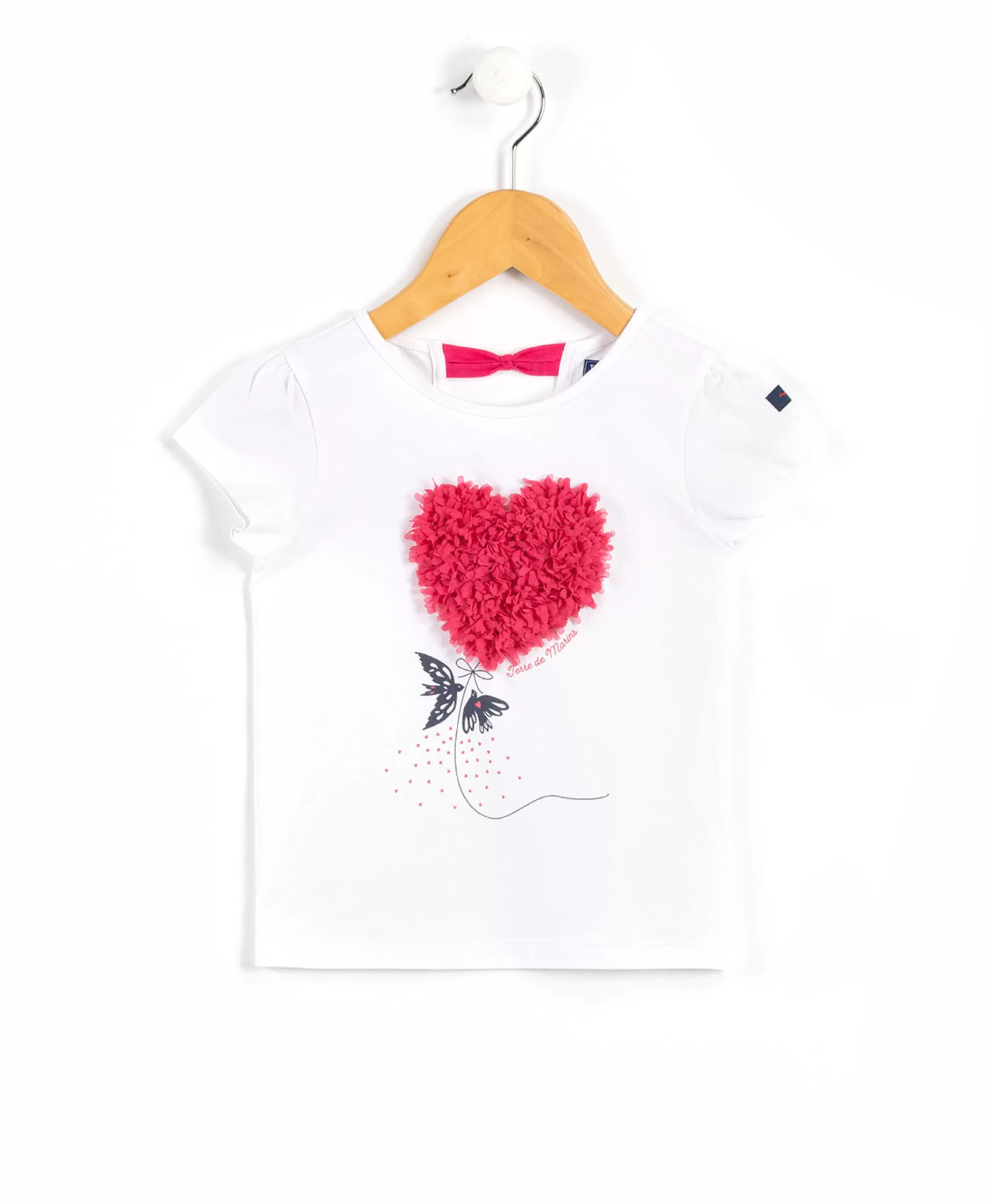 TEE SHIRT MC BLANC / ROSE ASTRA*Terre de Marins Best Sale
