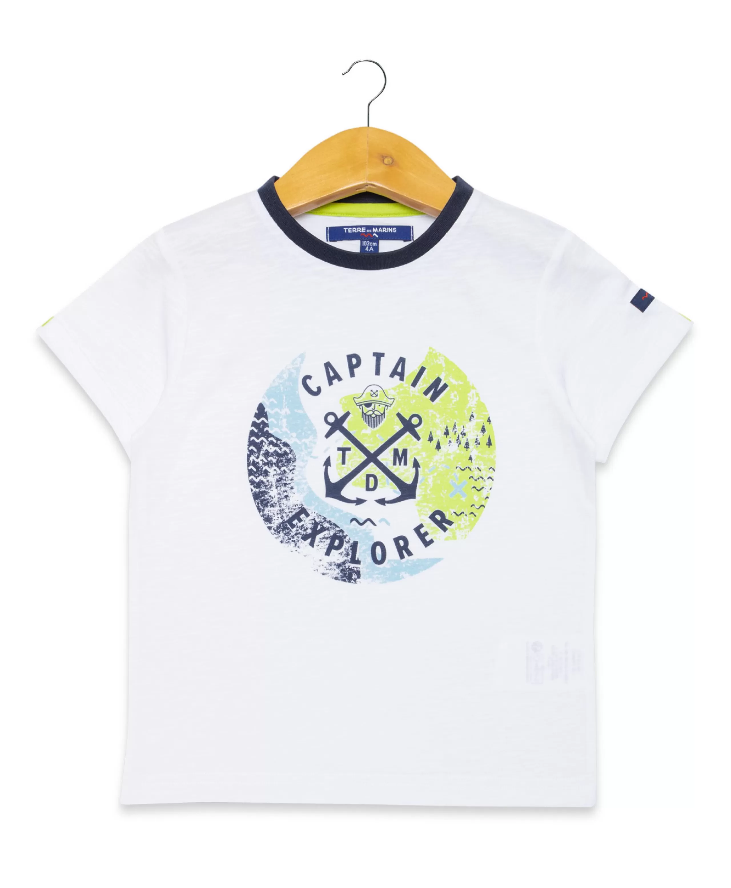 TEE SHIRT MC BLANC OPTIQUE ANEW*Terre de Marins Outlet