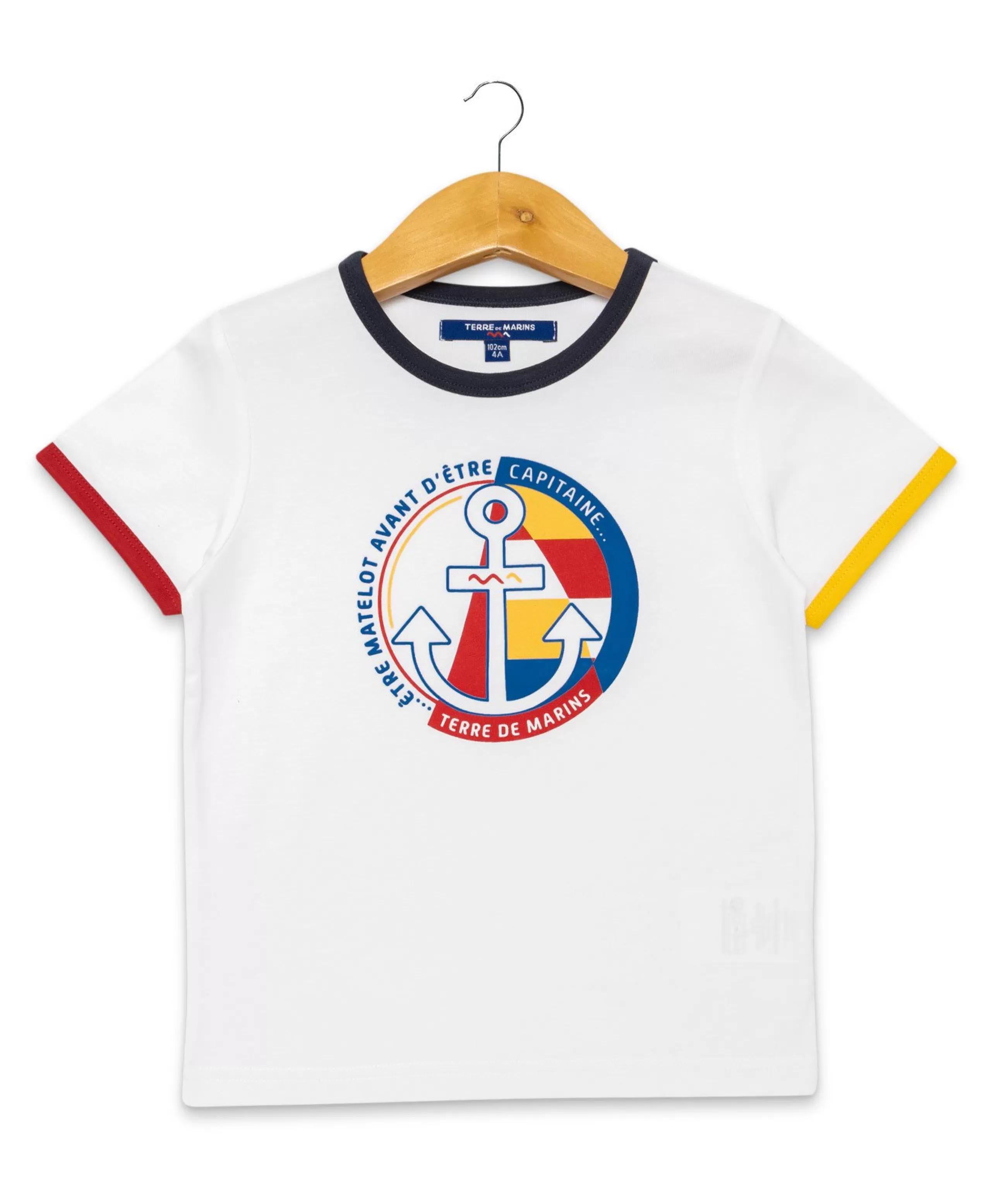 TEE SHIRT MC BLANC OPTIQUE ASYM*Terre de Marins Best