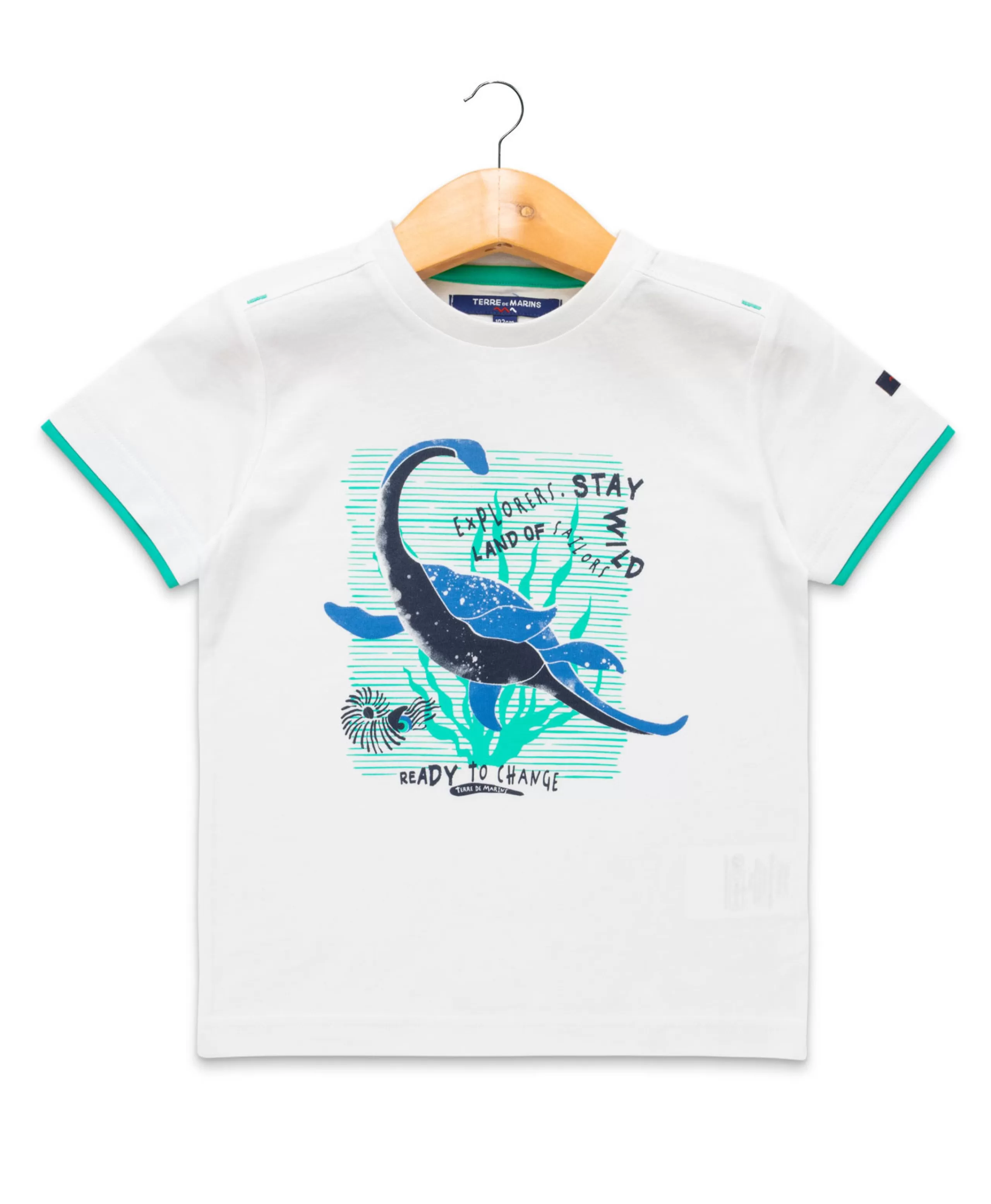 TEE SHIRT MC BLANC OPTIQUE AXUL*Terre de Marins Fashion