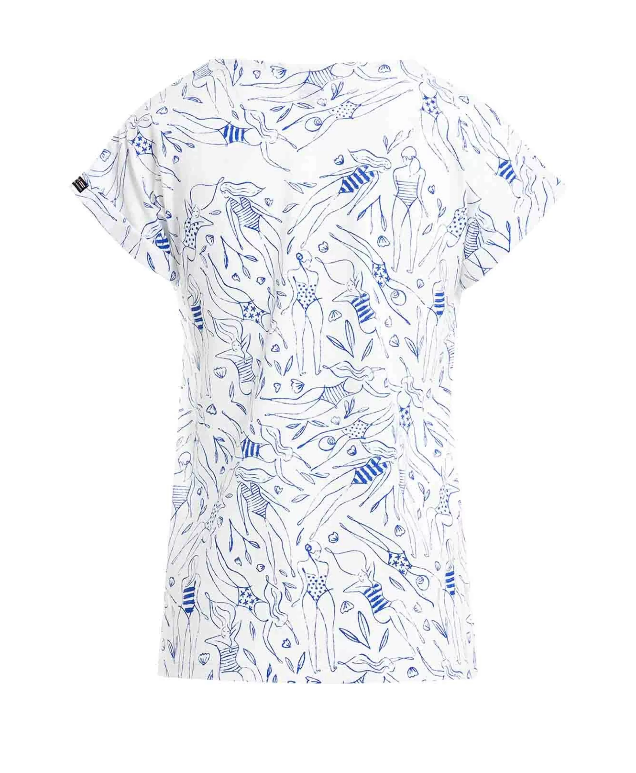 TEE SHIRT MC IMPRIME BLEU PATCHY*Terre de Marins Outlet