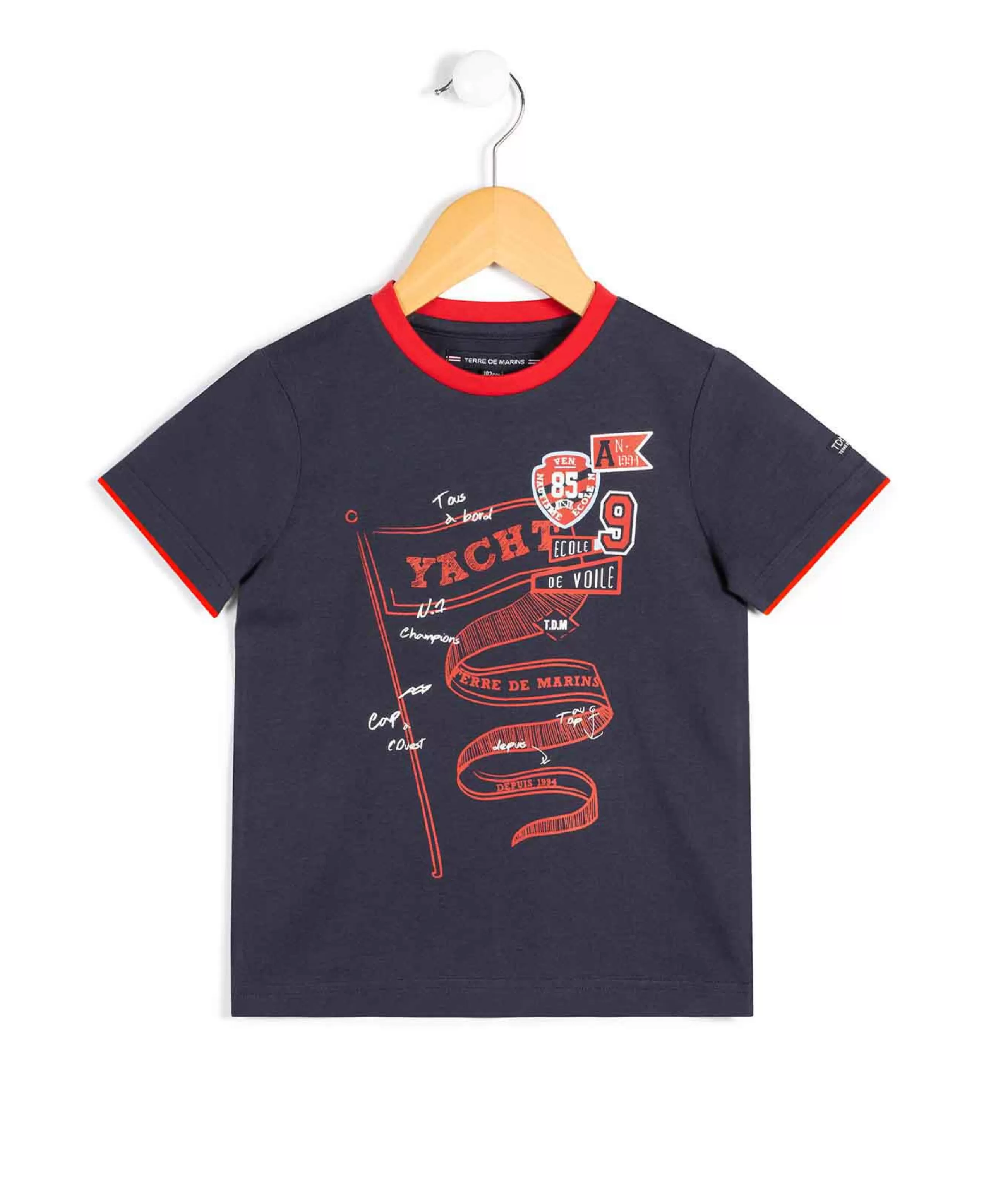 TEE SHIRT MC INDIGO ADEUX*Terre de Marins Store
