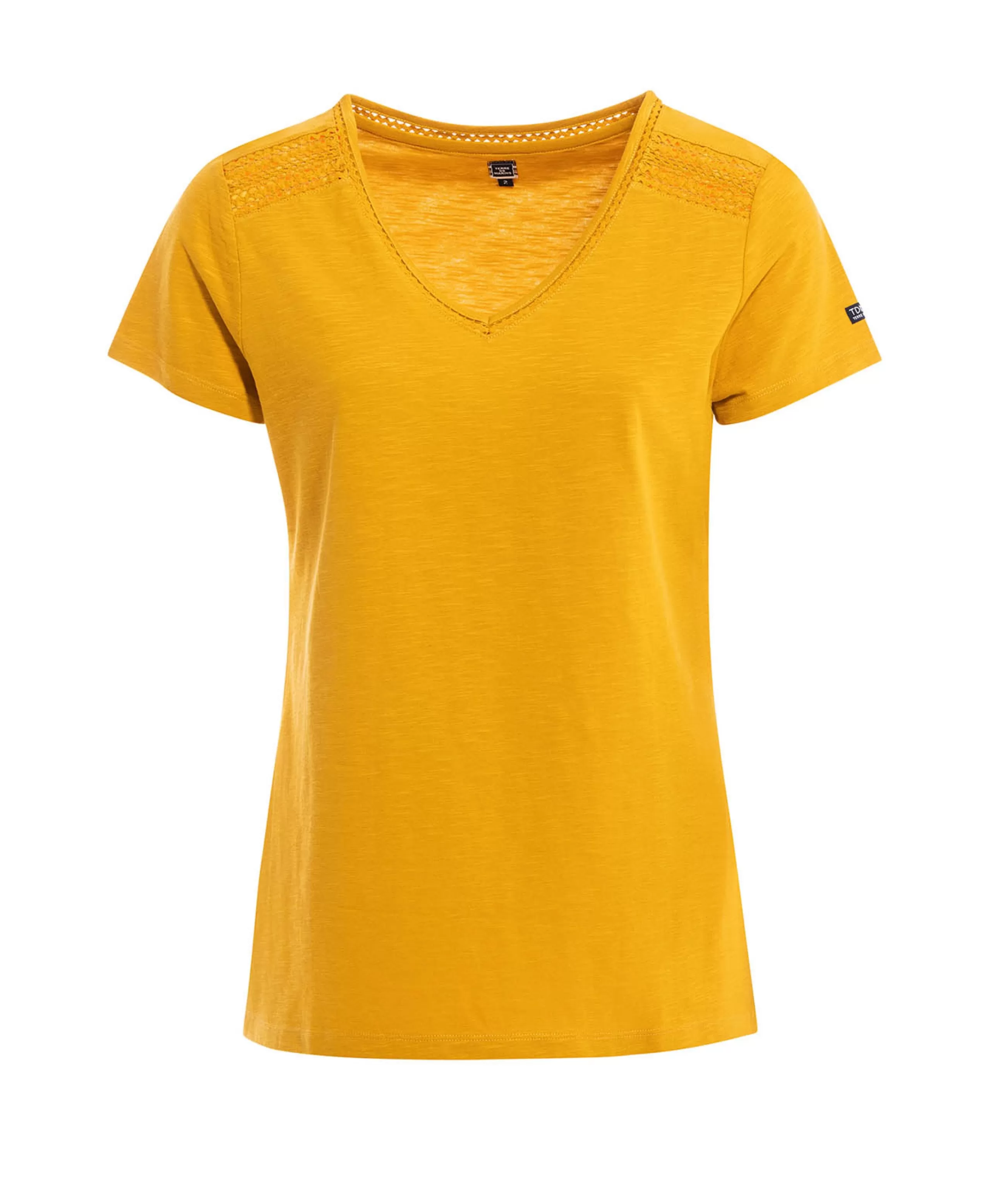 TEE SHIRT MC JAUNE AMBRE VELODE*Terre de Marins Shop