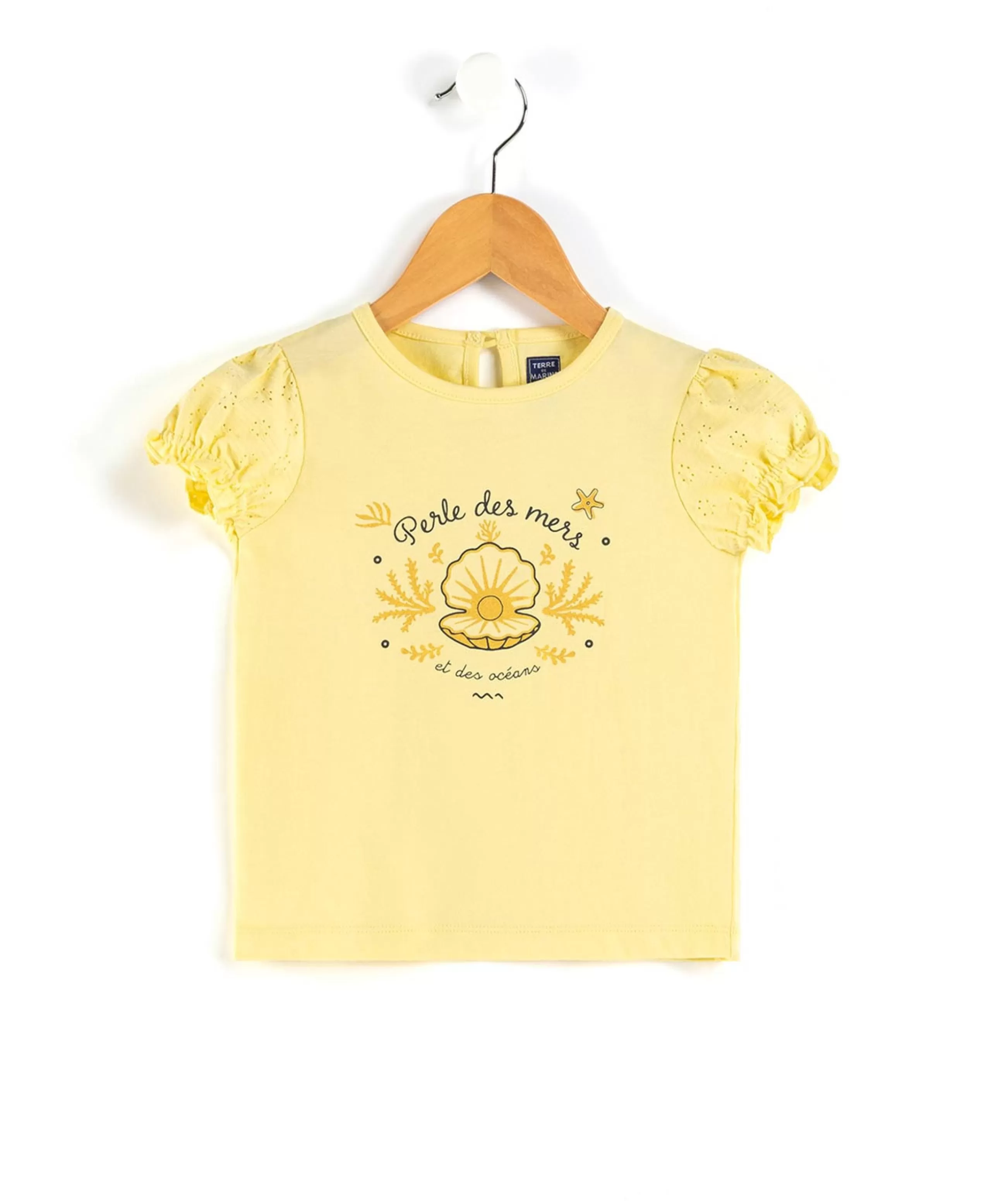 TEE SHIRT MC JAUNE BLANCHI ADOVE*Terre de Marins Cheap