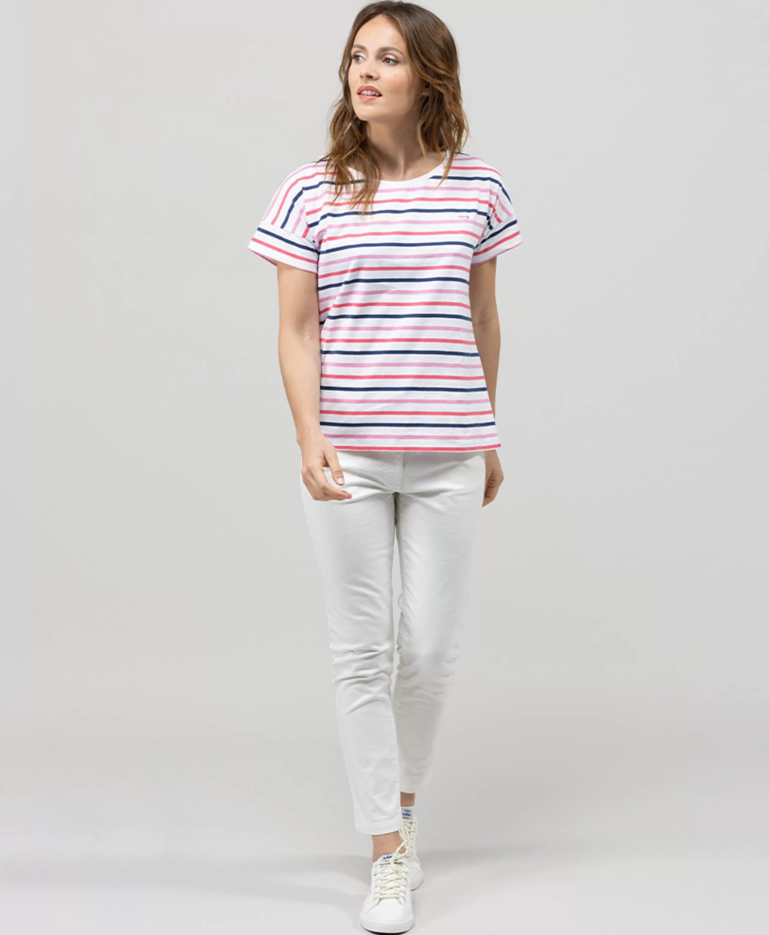TEE SHIRT MC RAYE ROSE ASMAR*Terre de Marins Cheap