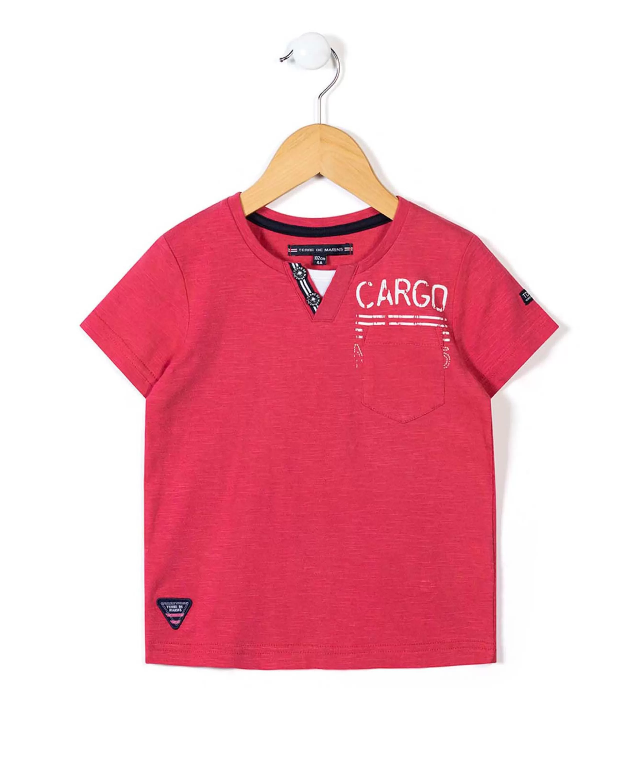 TEE SHIRT MC ROUGE COQUELICOT CAPLA*Terre de Marins Store