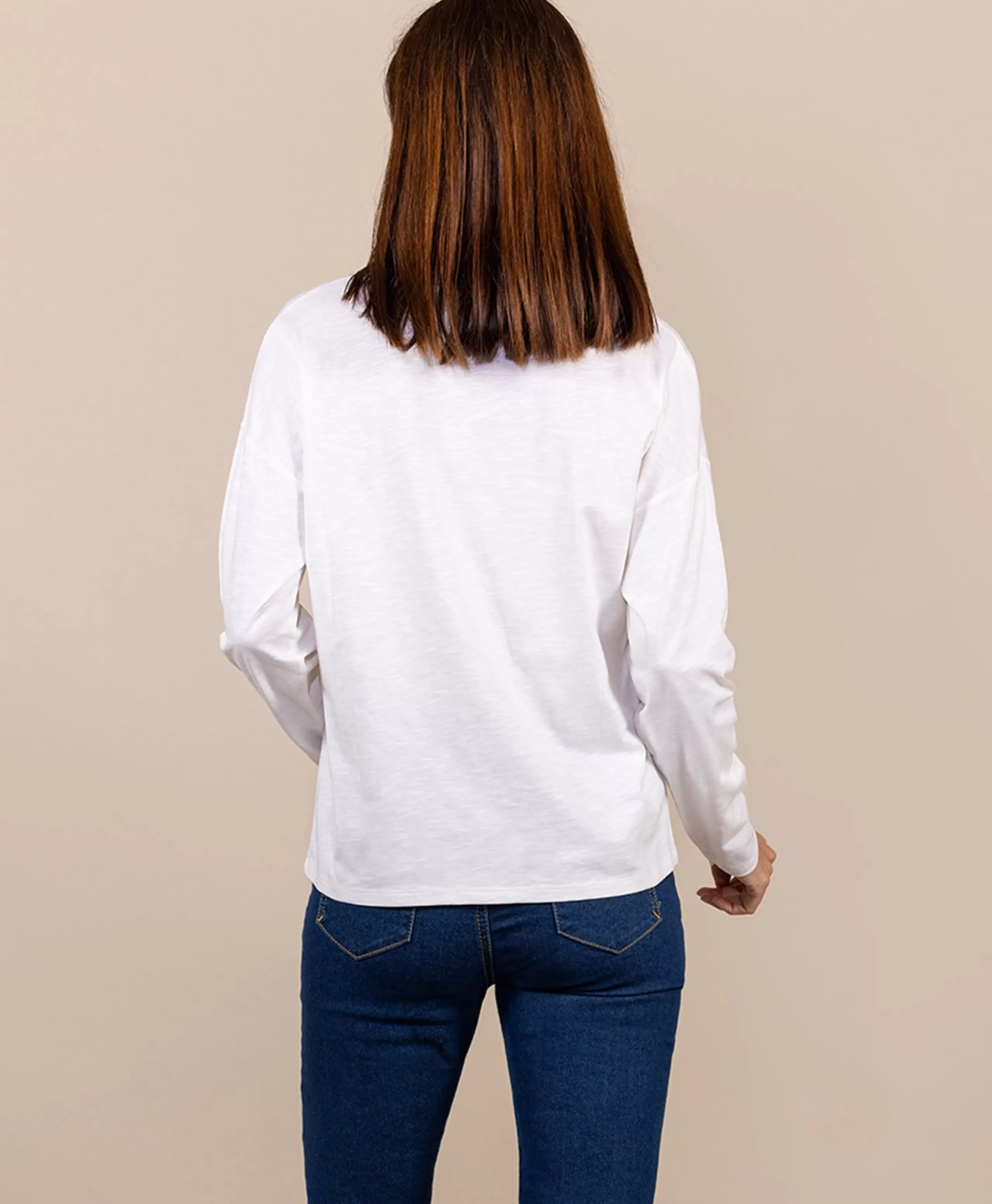 TEE SHIRT ML BLANC CASSE TRIOL*Terre de Marins Hot