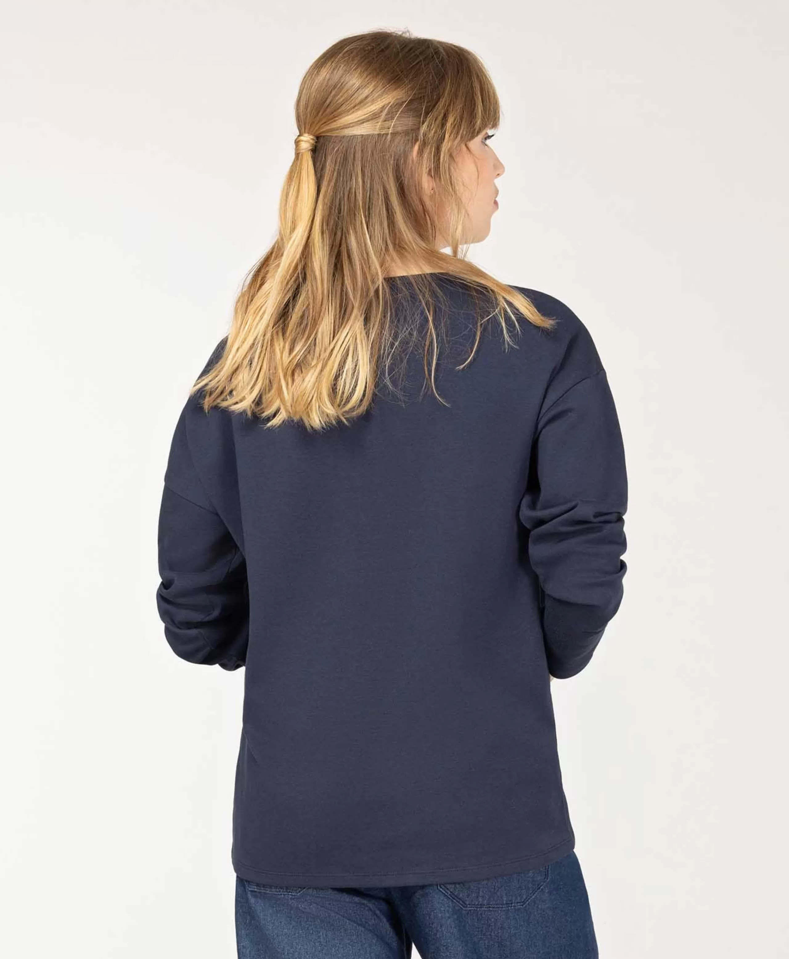 TEE SHIRT ML INDIGO MERITAGE*Terre de Marins Fashion