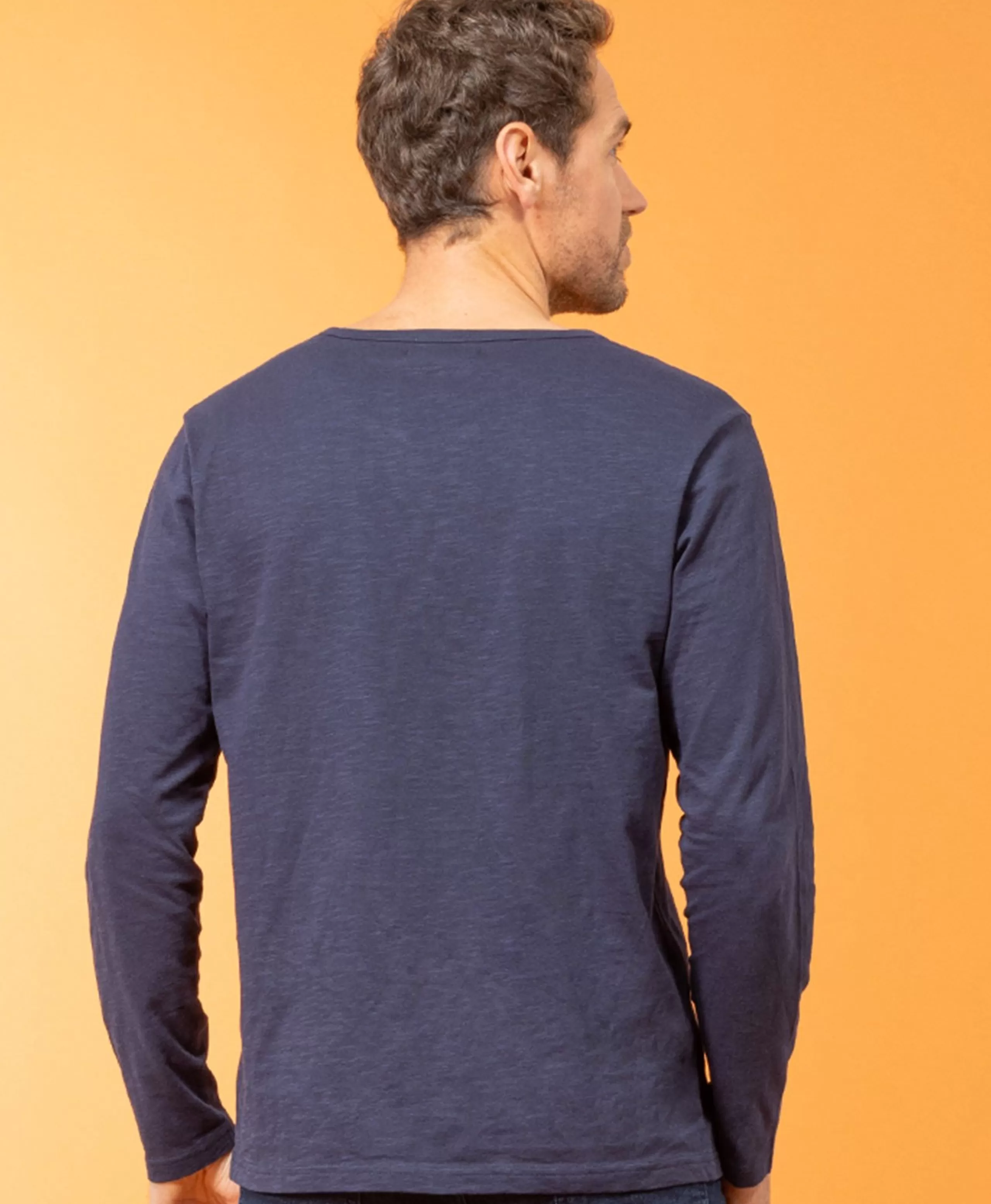 TEE SHIRT ML INDIGO TATORI*Terre de Marins Best Sale