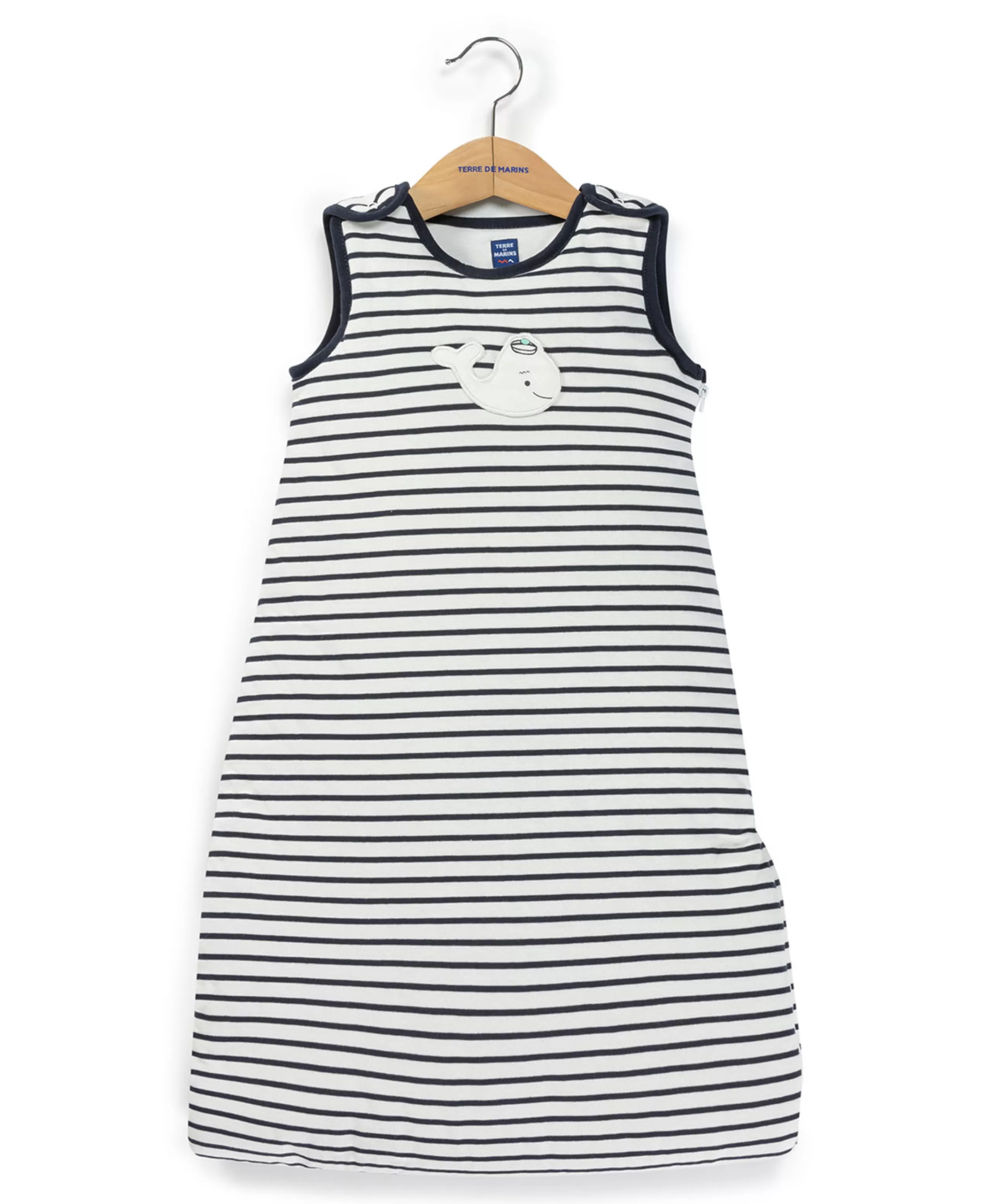 TURBULETTE SsM FOND NATUREL RAYE INDIGO MIGOT*Terre de Marins Online