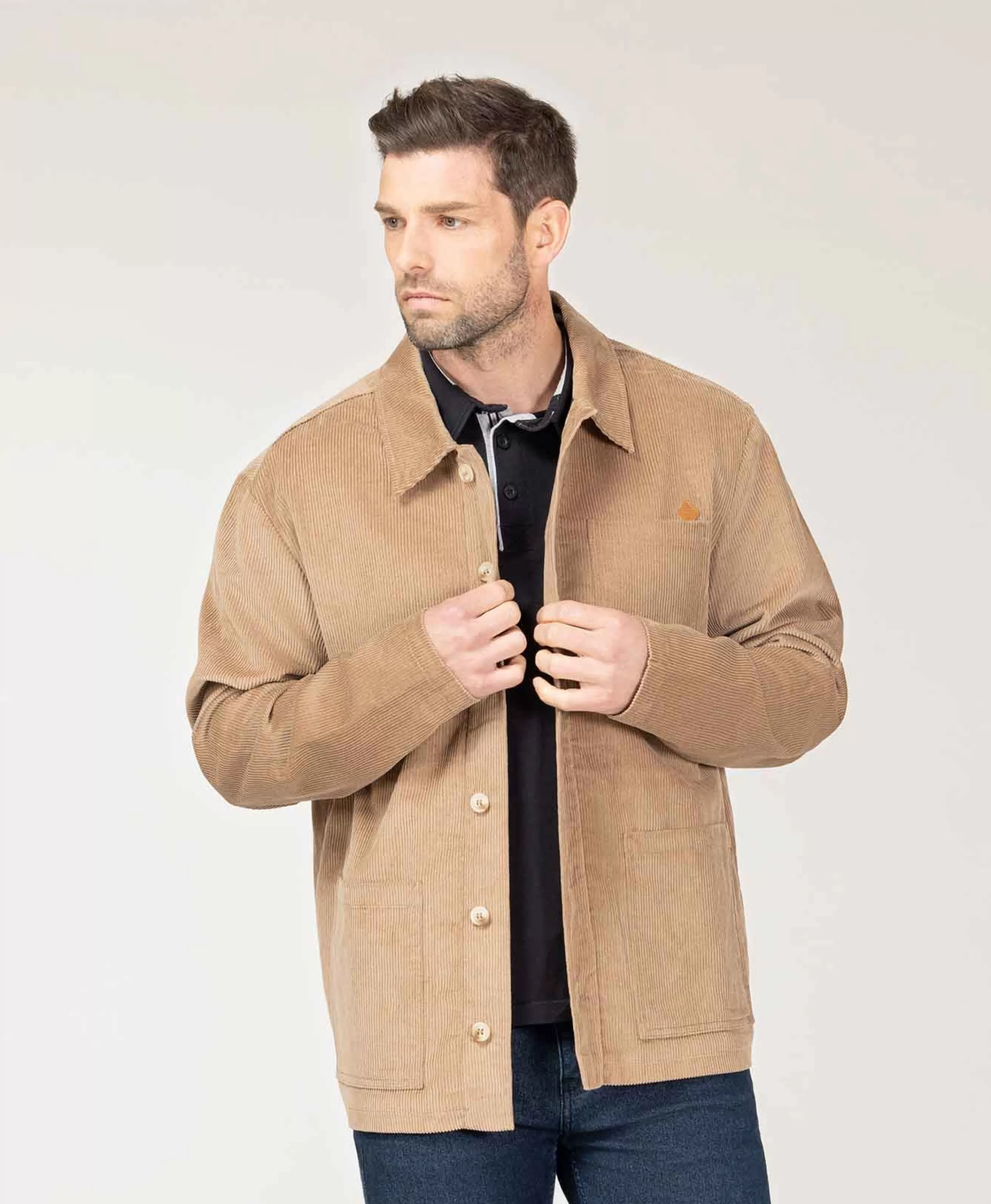 VESTE ML BEIGE VELOUR*Terre de Marins Best Sale