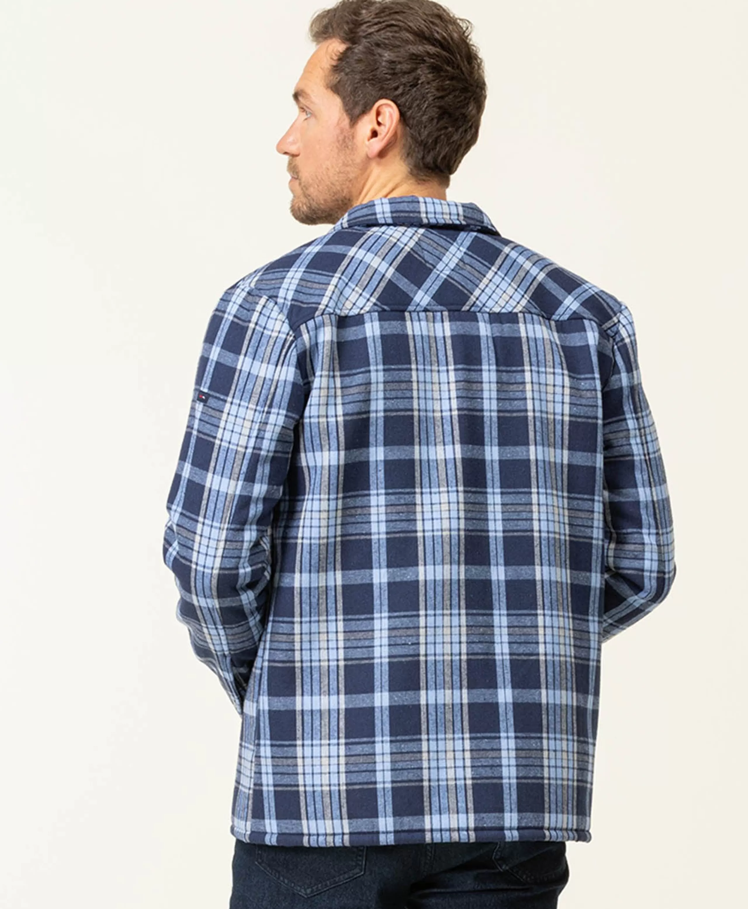 VESTE ML CARREAUX BLEU JARROT*Terre de Marins New
