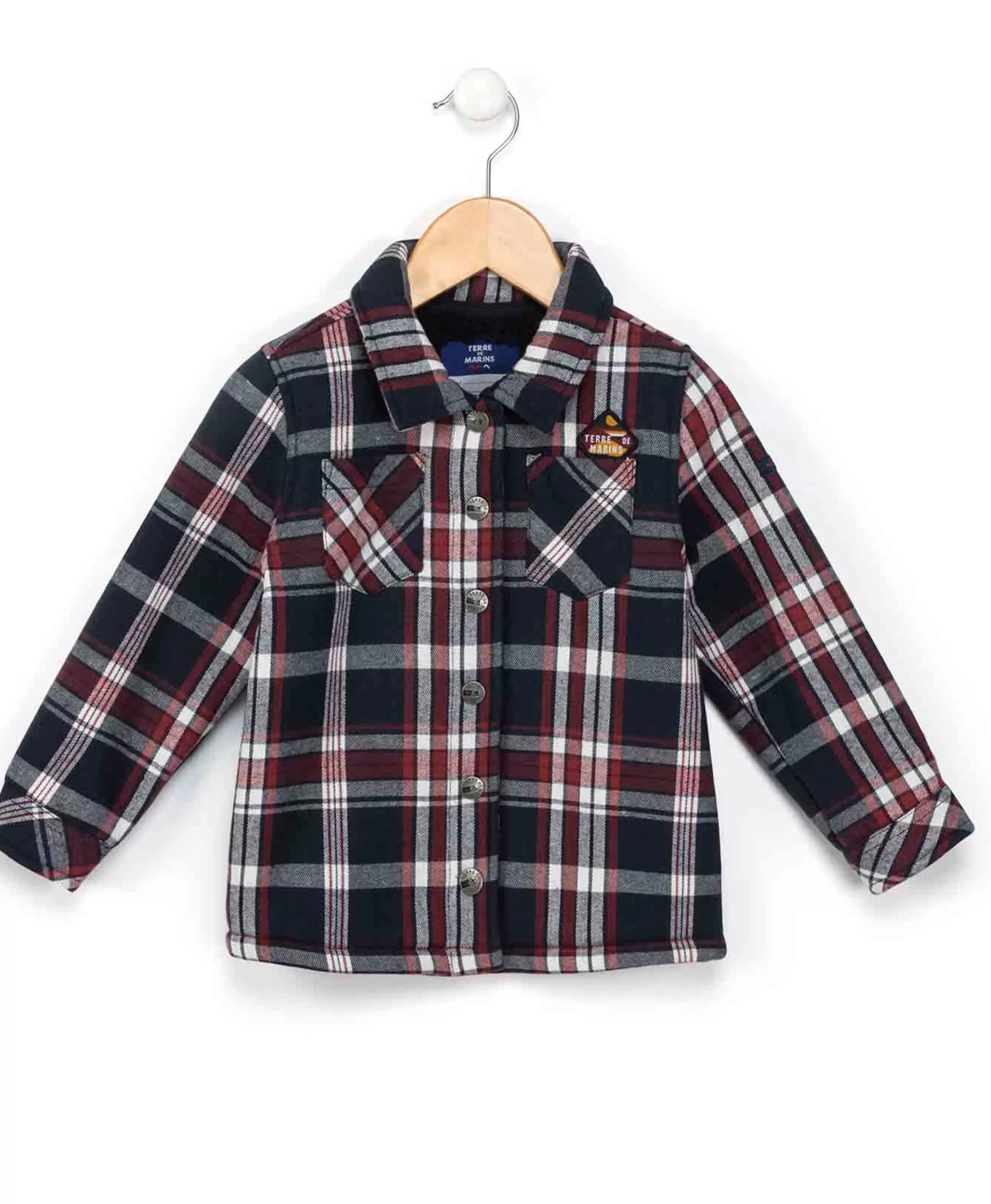 VESTE ML CARREAUX INDIGO COZIO*Terre de Marins Best Sale