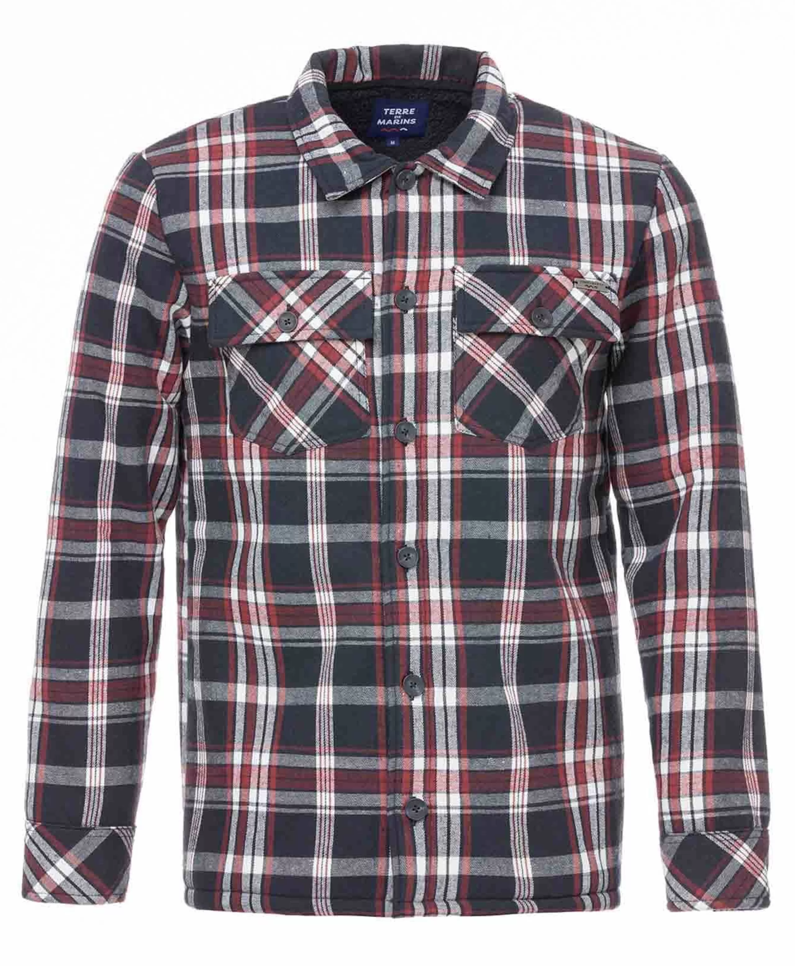 VESTE ML CARREAUX INDIGO JARROT*Terre de Marins Discount