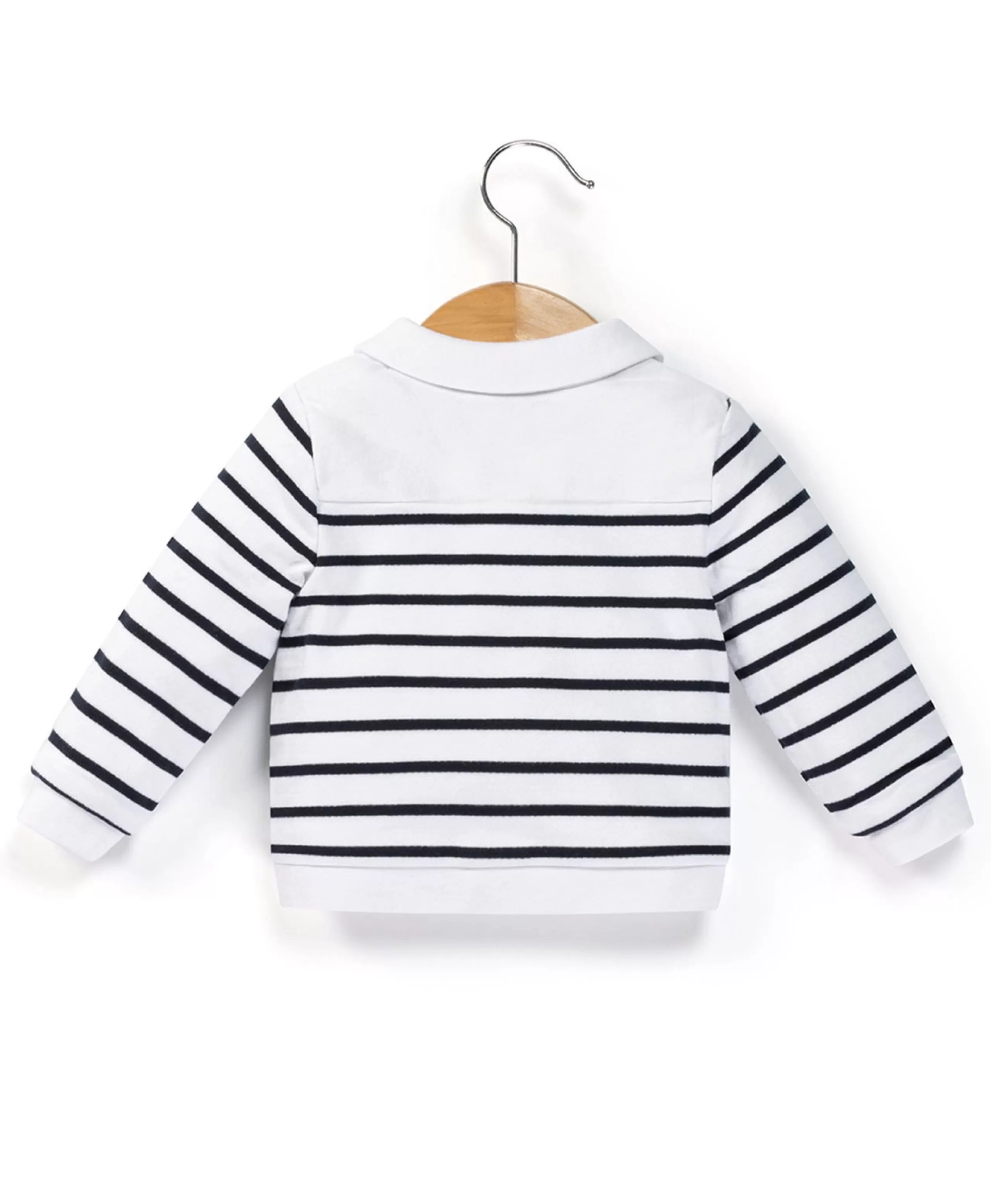 VESTE ML FOND BLANC RAYE INDIGO SARADI*Terre de Marins Cheap