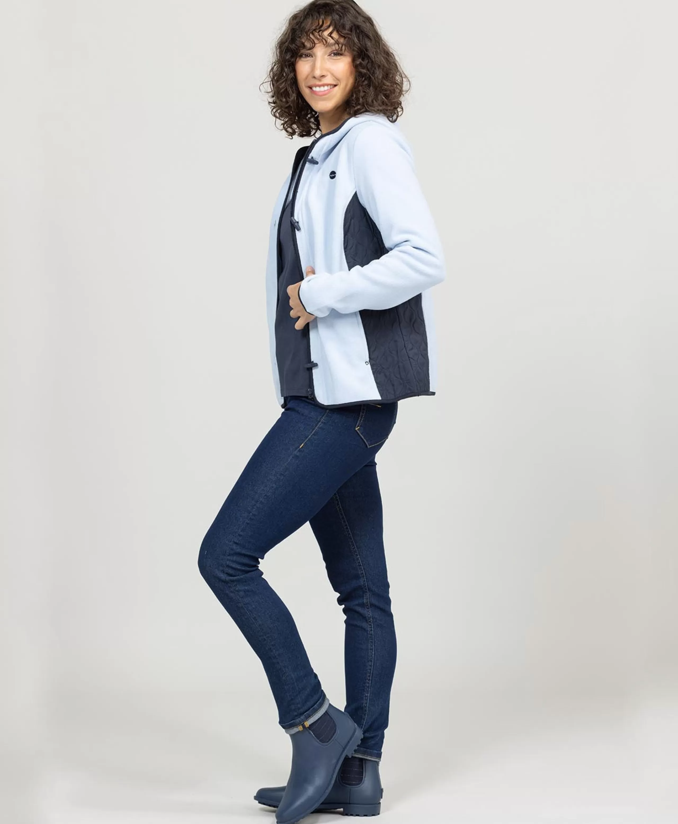 VESTE POLAIRE BLEU CACHEMIRE NECAR*Terre de Marins Cheap