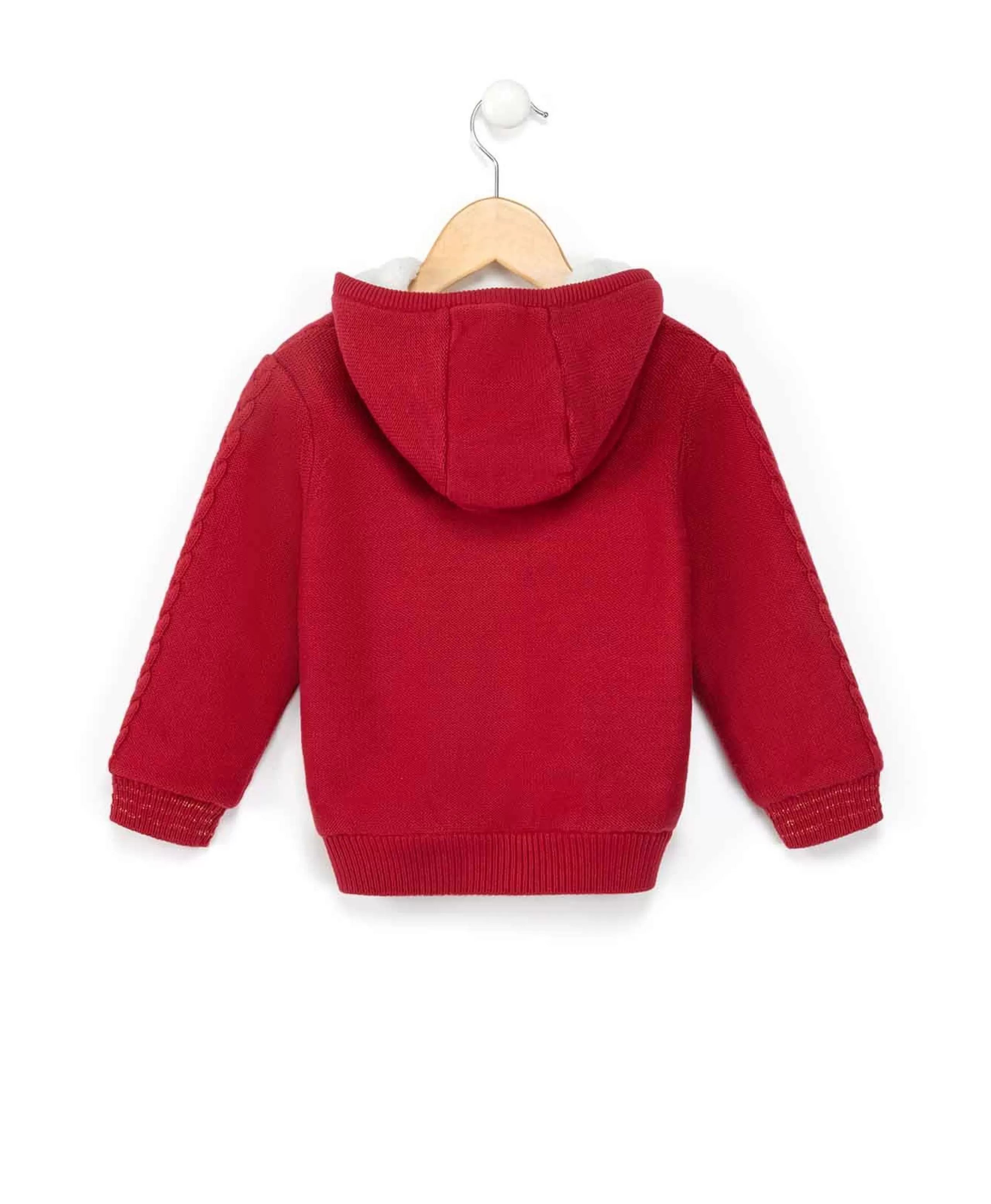 VESTE TRICOT DOUBLEE ROSE FRAMBOISE BEYNA*Terre de Marins Best